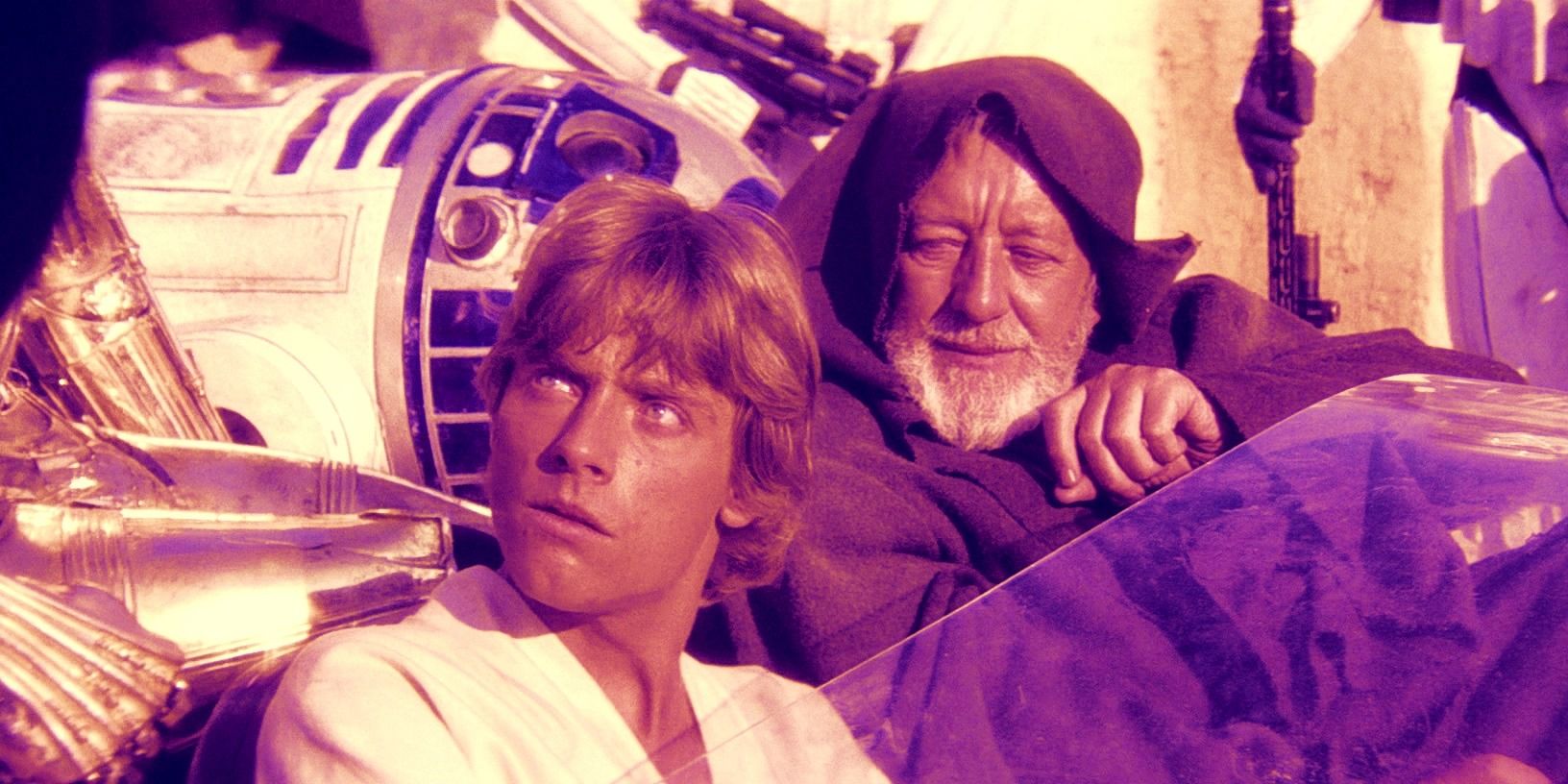 Luke and Obi-Wan in the speeder on Tatooine in A New Hope when Obi-Wan says 