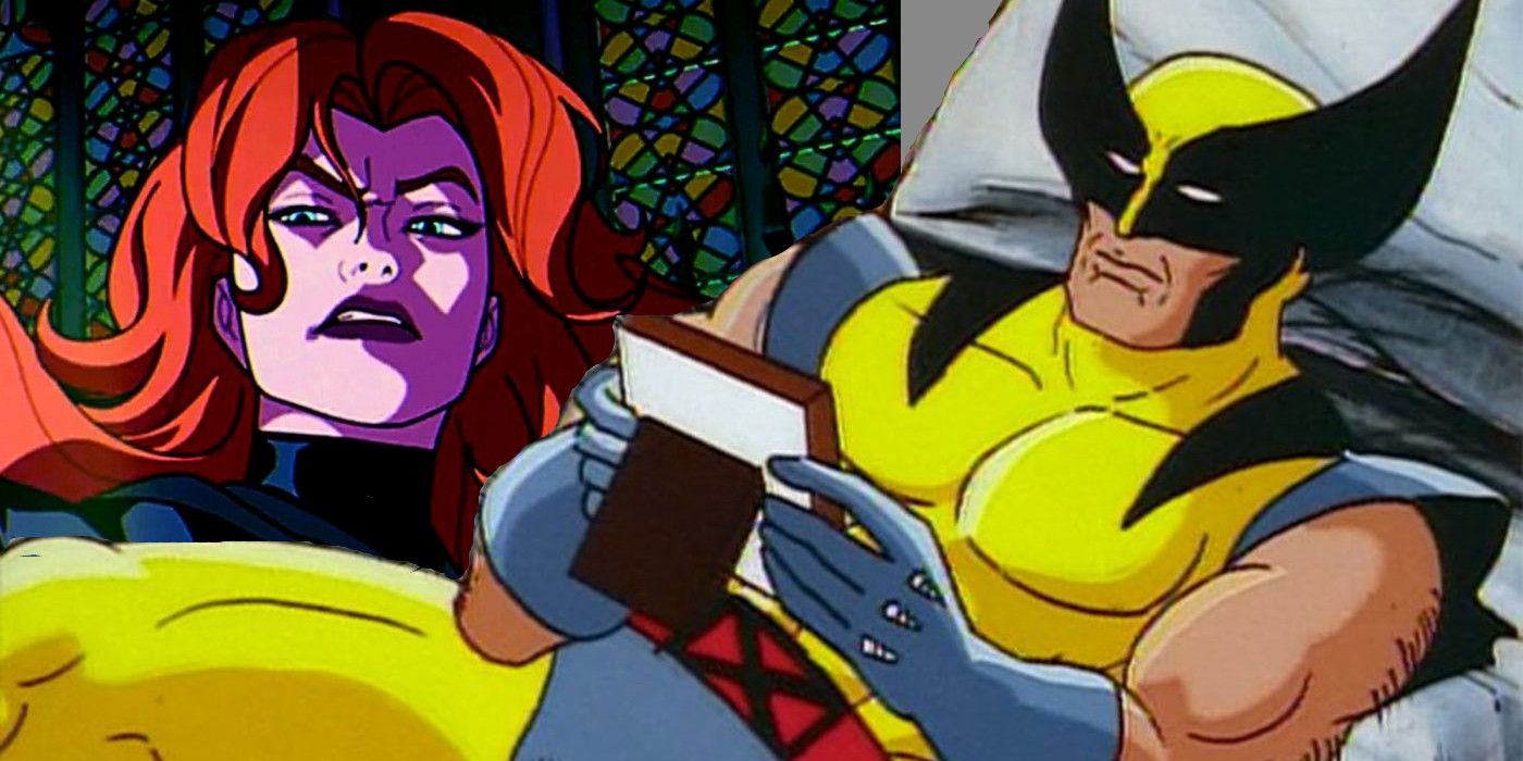 Madelyne Pryor Uses Her Powers as Goblin Queen in X-Men 97 Episode 3 with Wolverine looking at a photo in X-Men the Animated Series episode 5