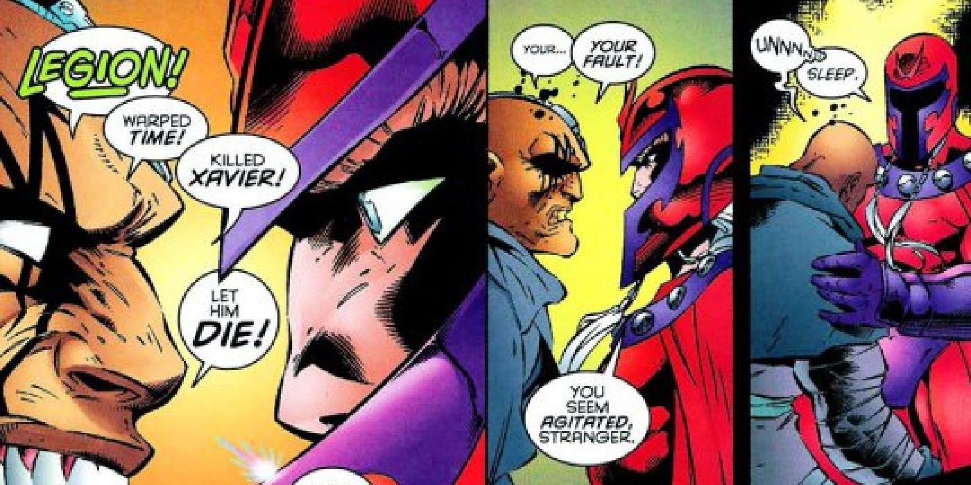 Magneto using his power to knock somebody unconcious in x-men comics