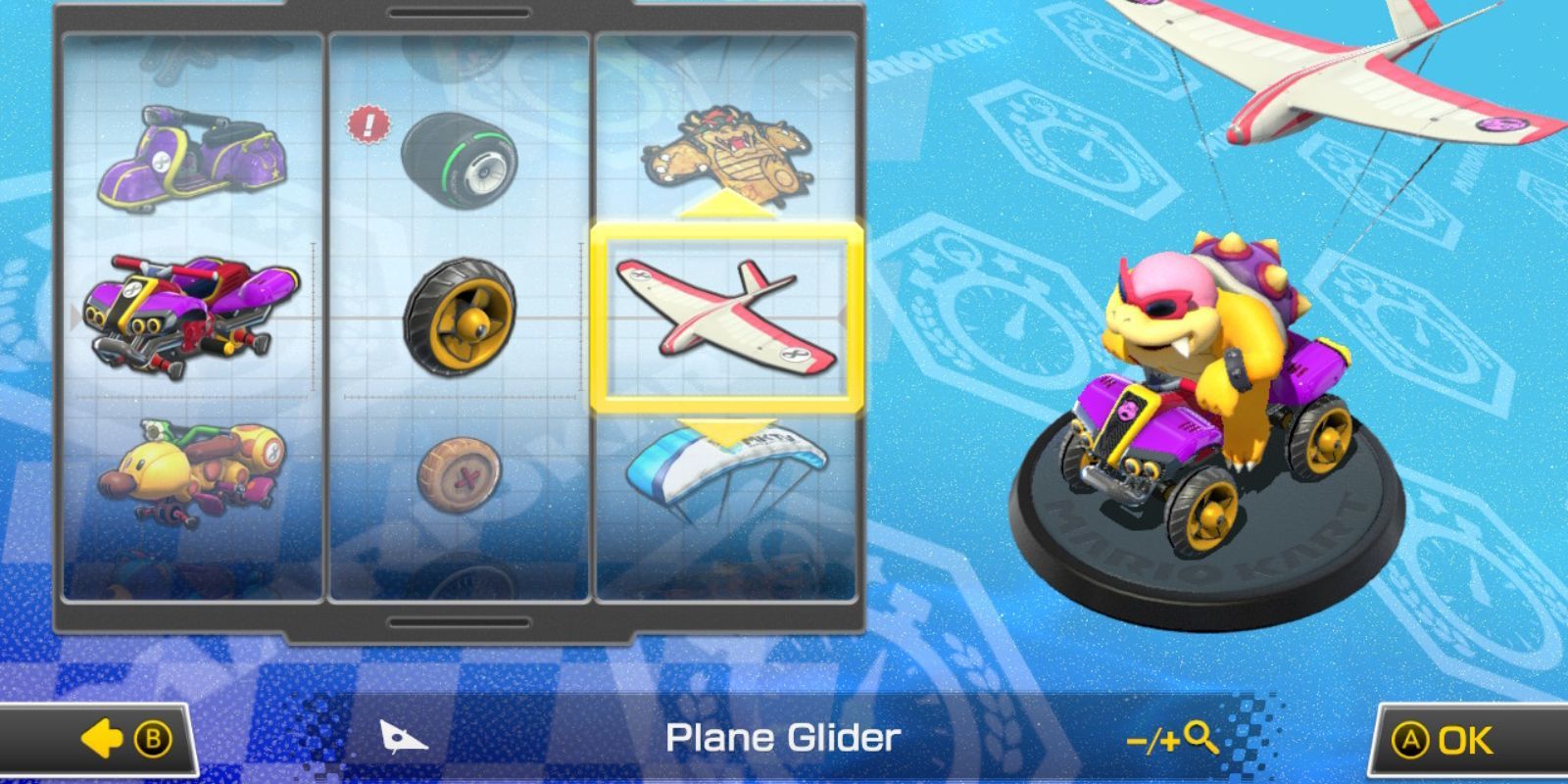 Mario Kart Roy Standard ATV Metal Tires and Plane Glider