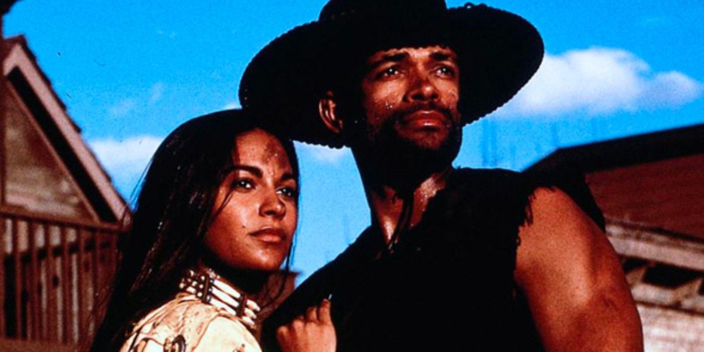 Mario Van Peebles and a woman in Posse (1993)