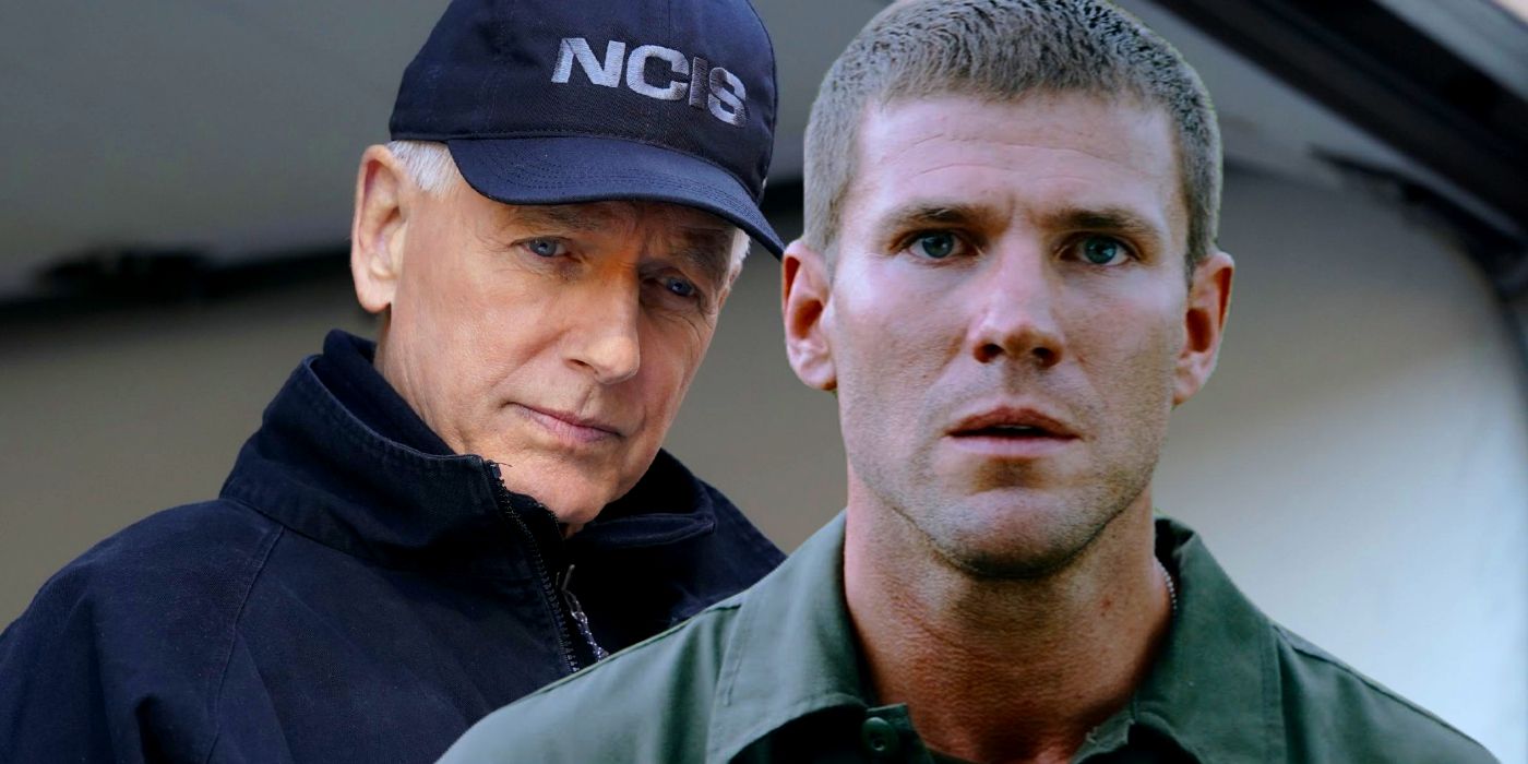 Mark Harmon as Gibbs from NCIS with Austin Stowell as Patrick from Fantasy Island