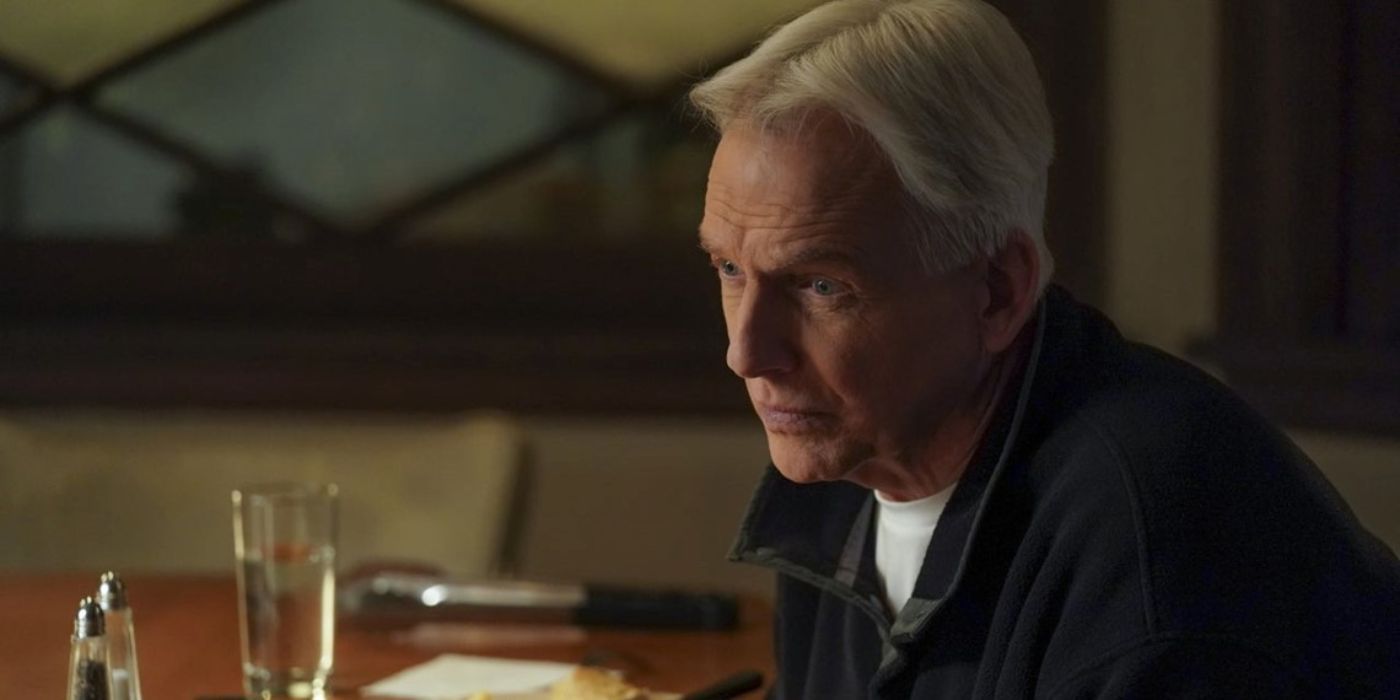 Mark Harmon as Leroy Jethro Gibbs looks disturbed in NCIS.