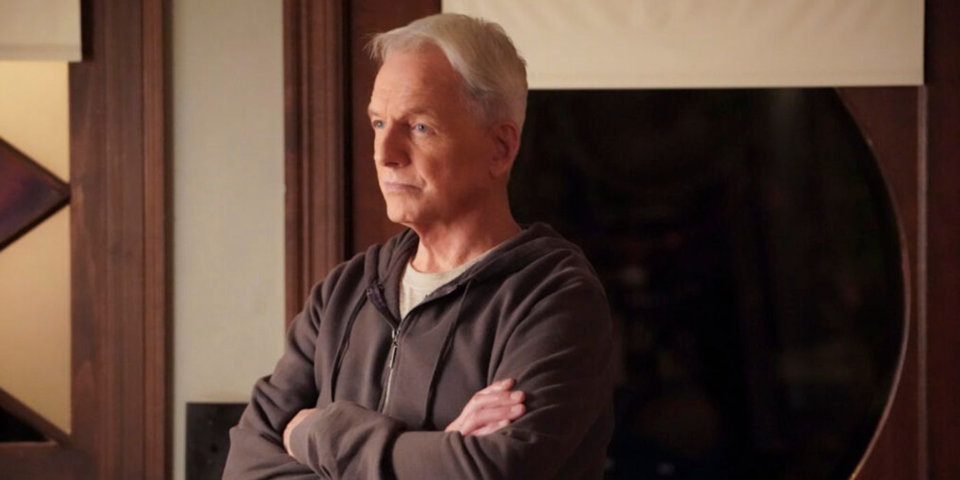 Mark Harmon with arms crossed as Leroy Jethro Gibbs in NCIS.
