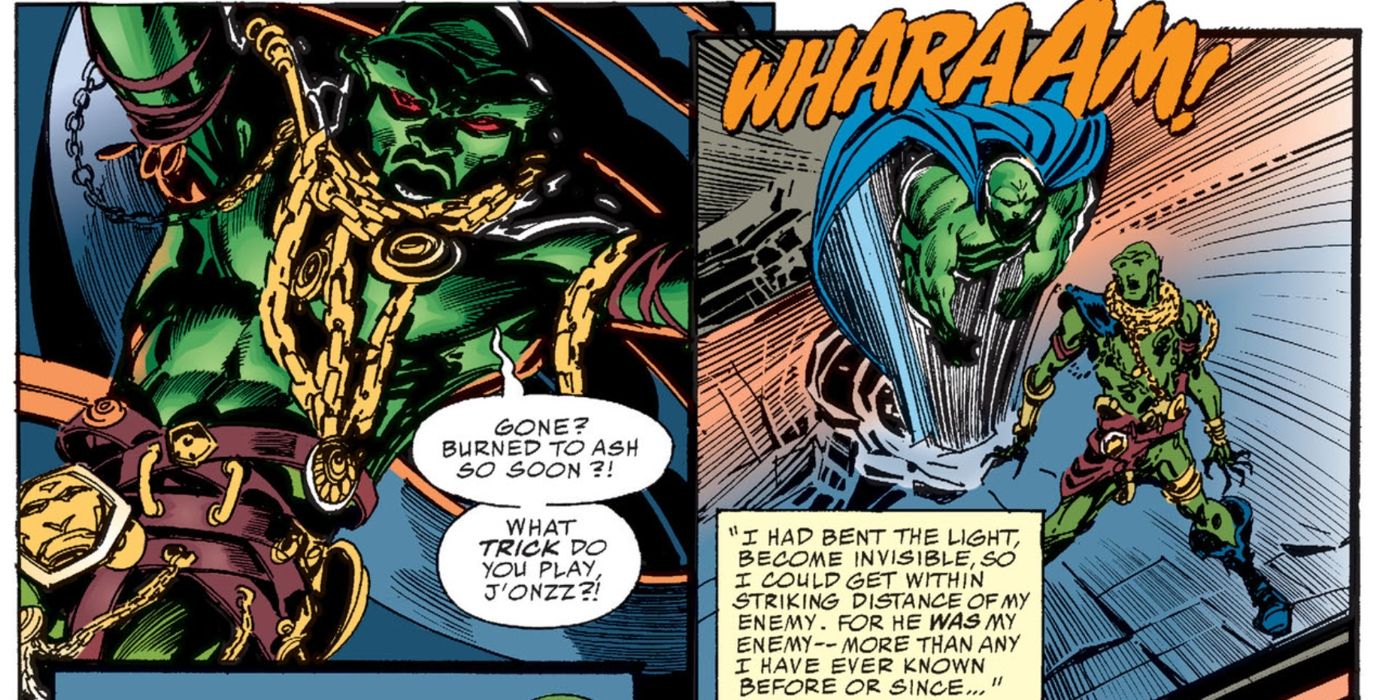 Martian Manhunter Fights His Brother DC