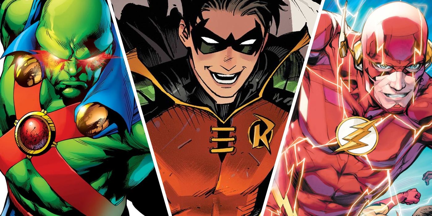 Martian Manhunter Tim Drake Robin and Flash DC