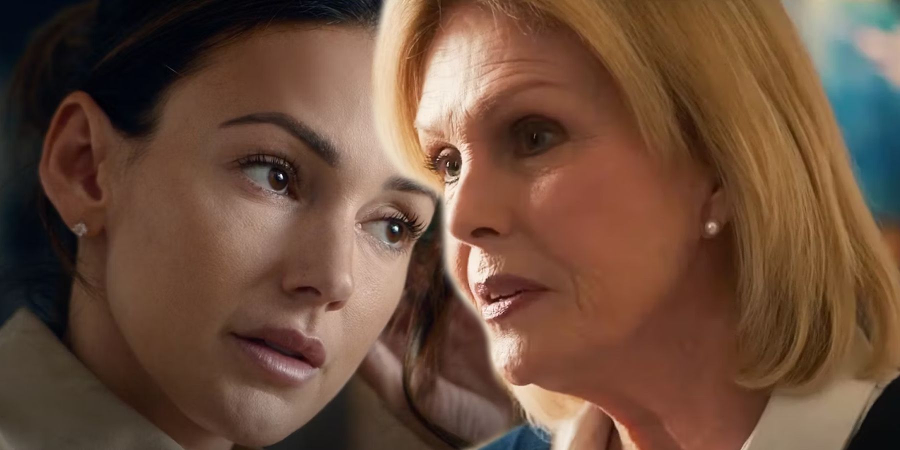 Michelle Keegan como Maya Stern y Joana Lumley como Judith en Fool Me Once