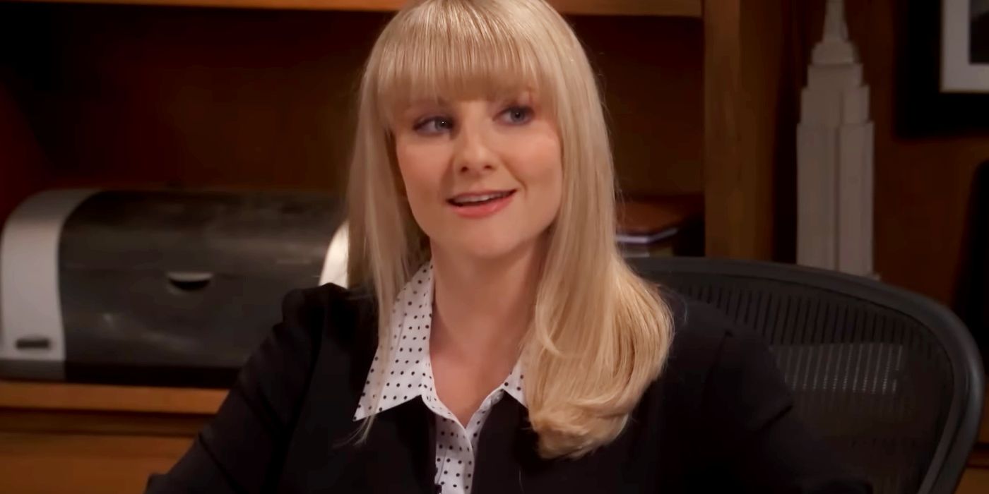 Melissa Rauch as Judge Abby Stone Smiling in Night Court