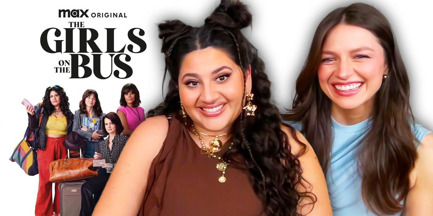Edited Image of Melissa Benoist &amp; Natasha Behnam for The Girls on the Bus Interview