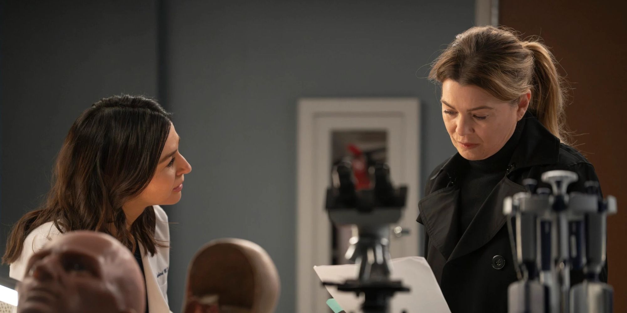 Amelia Shepherd & Meredith Grey Looking At Research In Grey's Anatomy.jpg