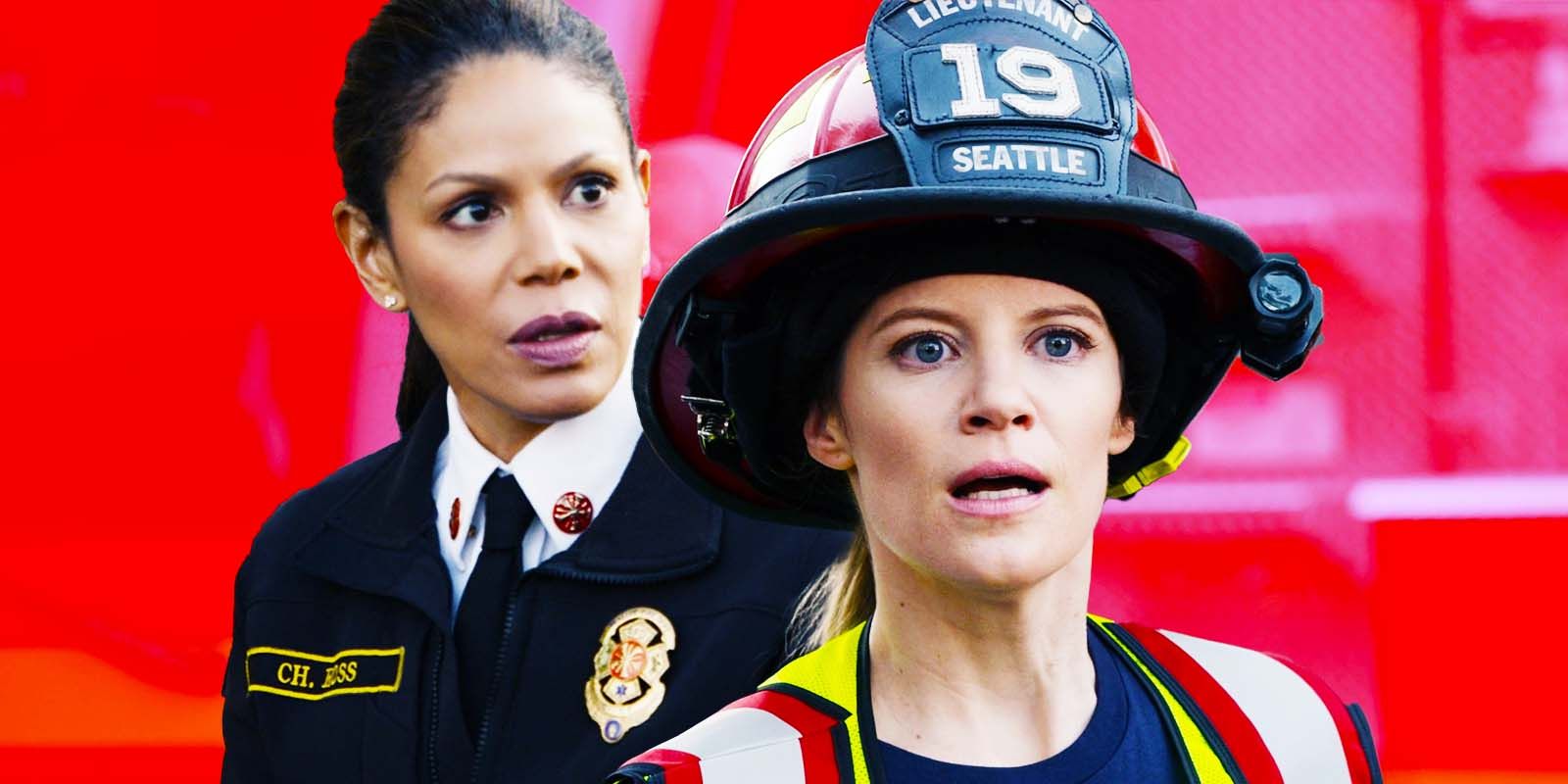 Merle Dandridge as Chief Natasha Ross and Danielle Savre as Maya Bishop in Station 19 season 7 episode 3