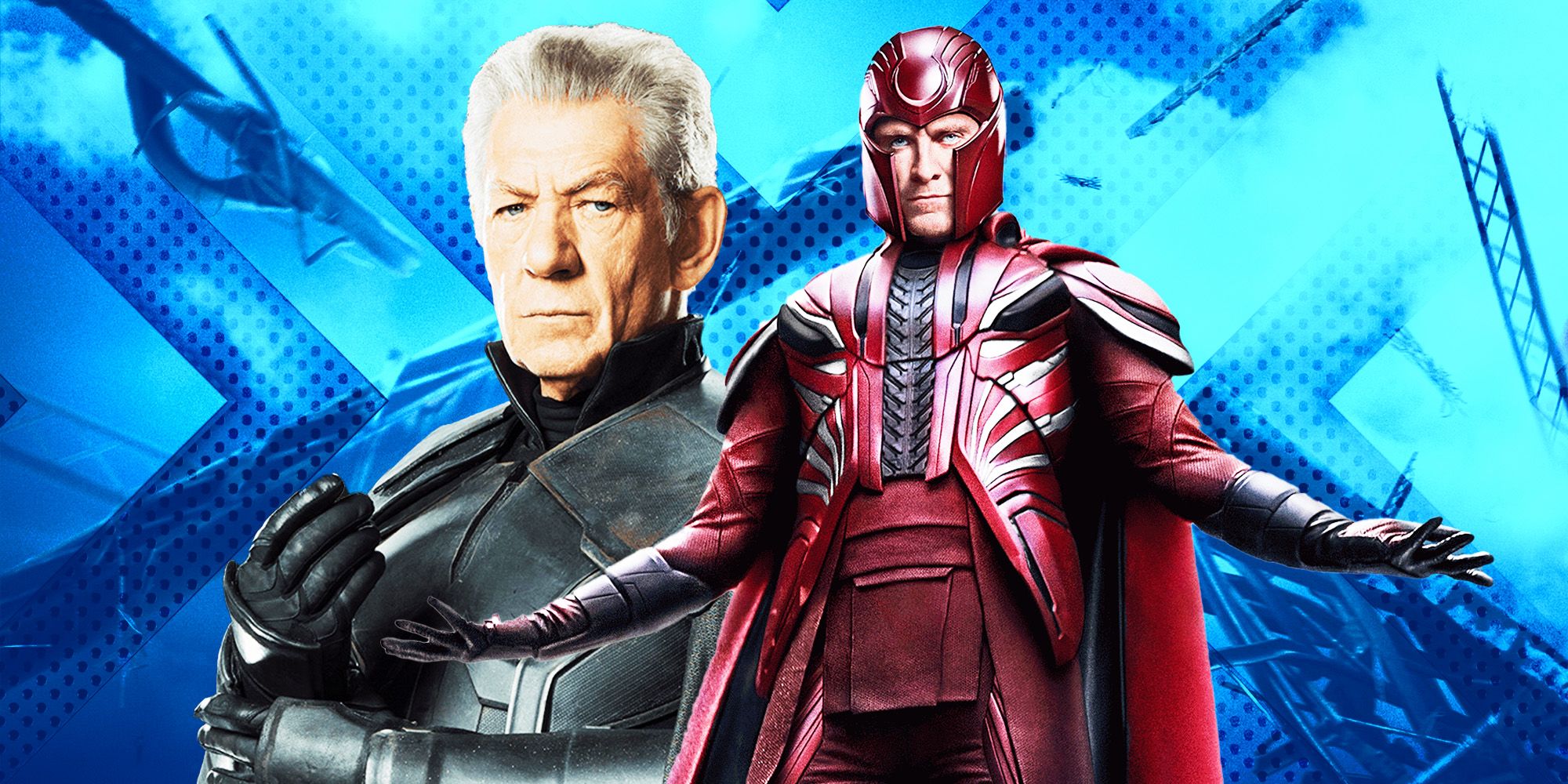 MIchael Fassbender e Ian McKellen como Magneto de X-Men