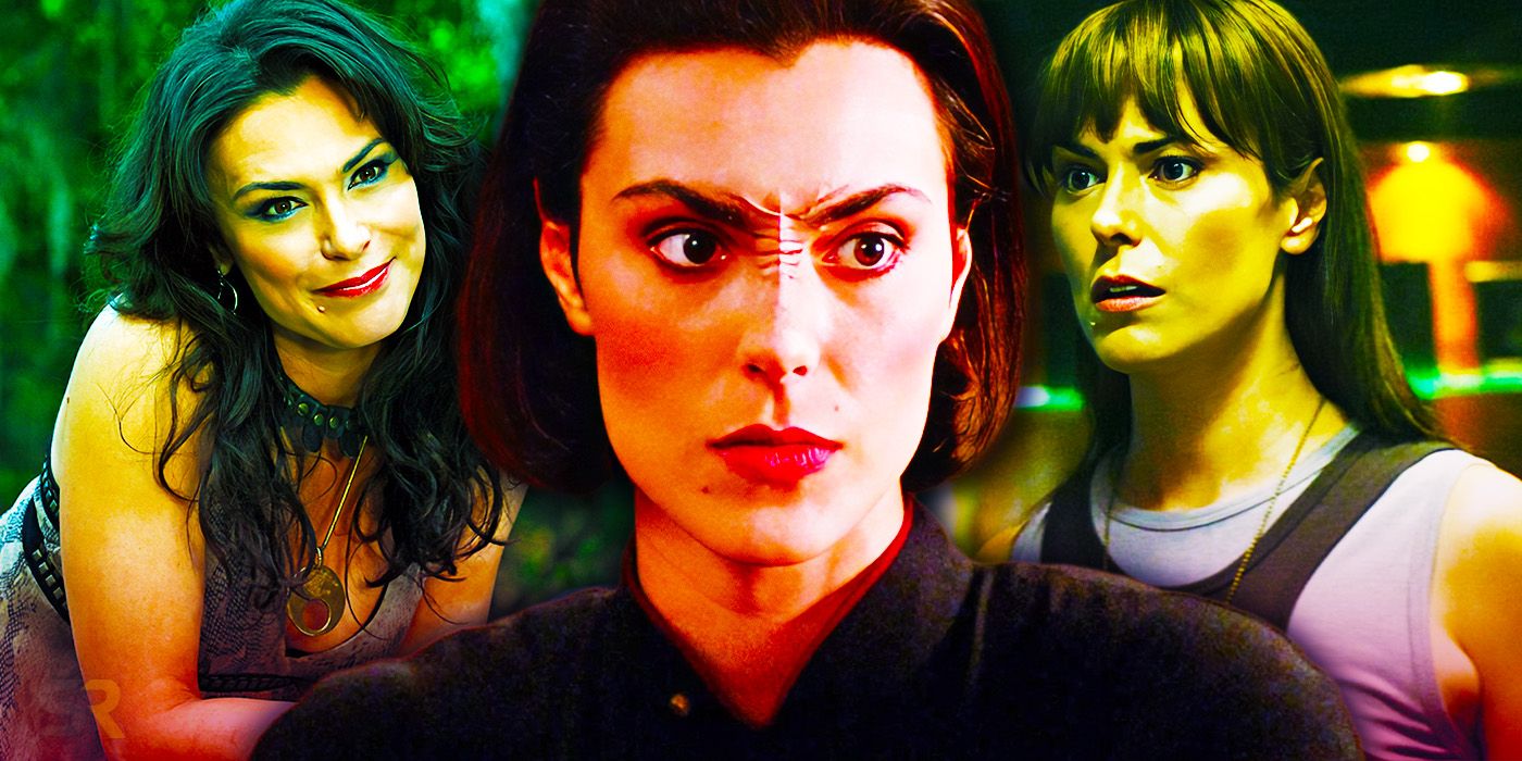 Michelle Forbes as Maryann Forester in True Blood, Ro Laren in Star Trek: TNG and Helena Cain in Battlestar Galactica
