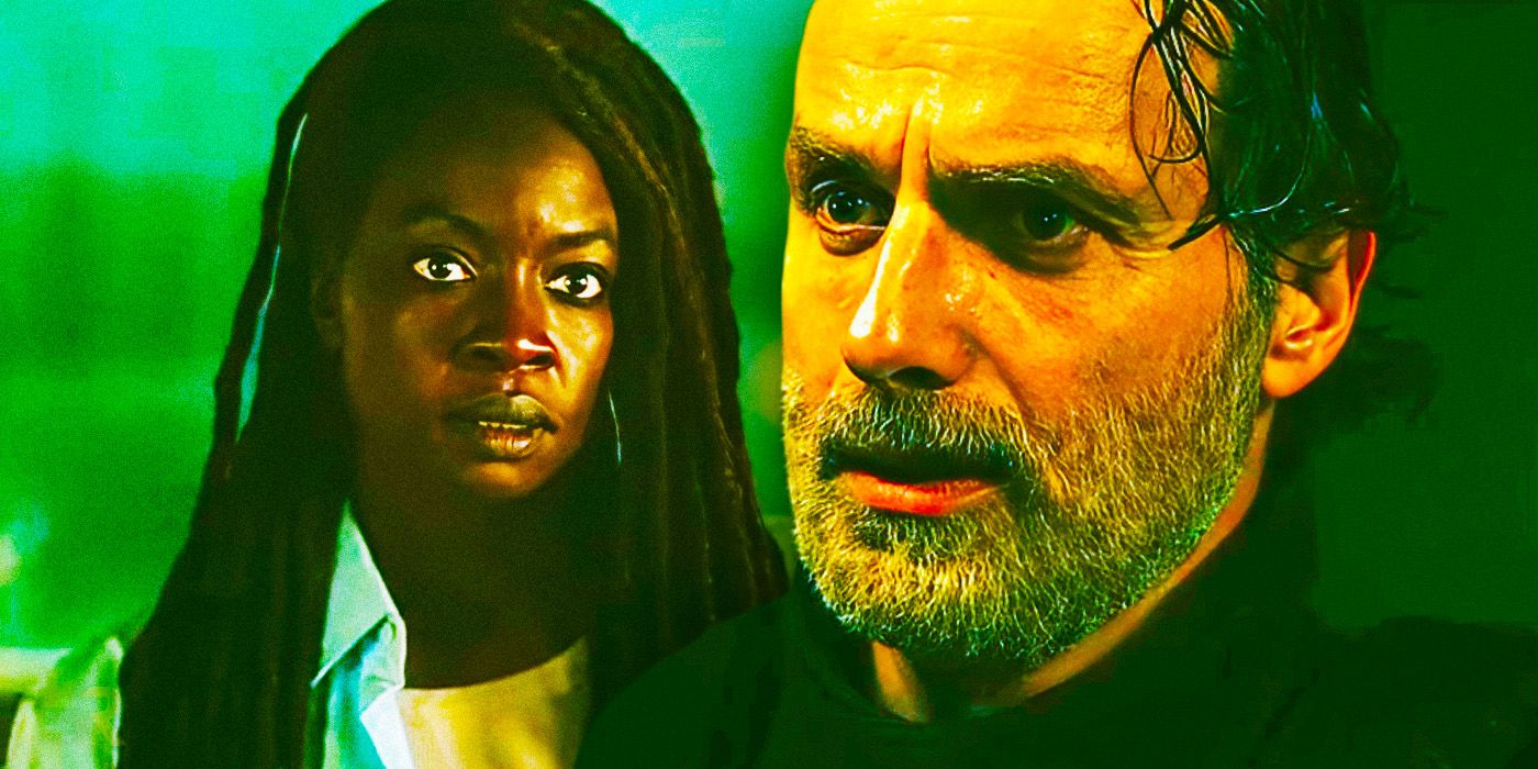 Michonne (Danai Gurira) and Rick (Andrew Lincoln) in The Walking Dead: The Ones Who Live