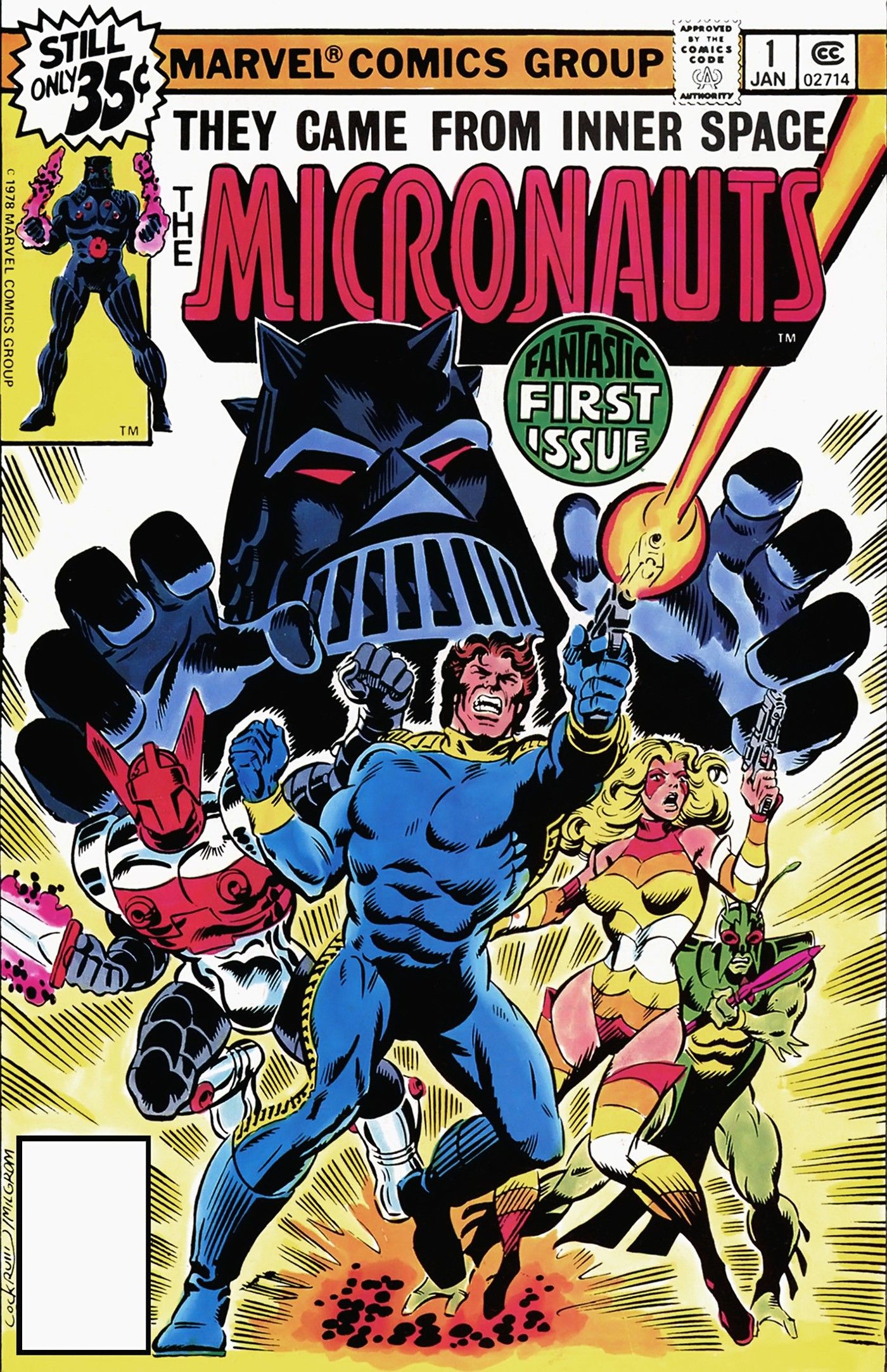 Capa do primeiro título Micronautas da Marvel.