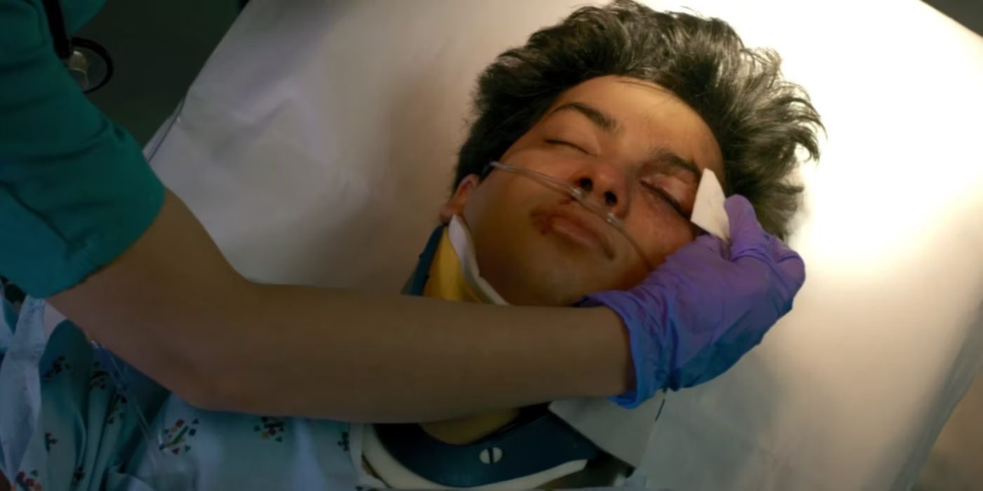 Miguel in the hospital in Cobra Kai