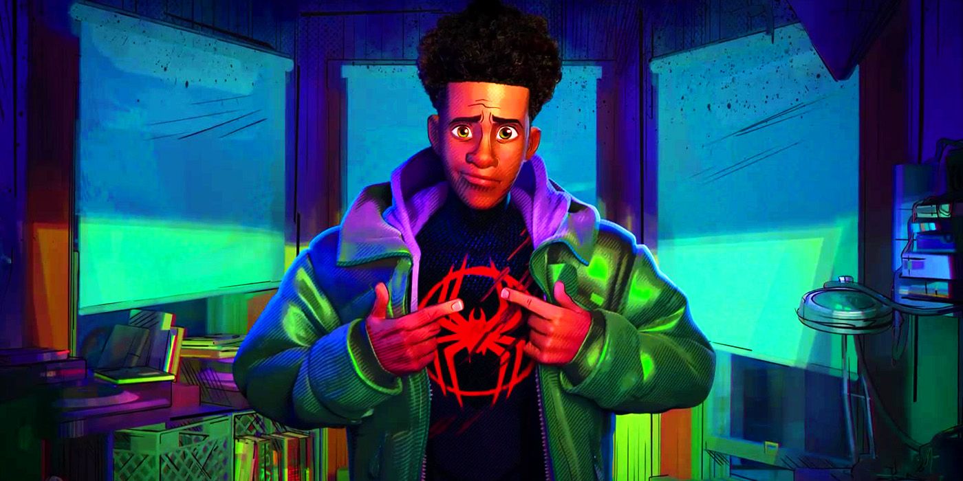 Miles Morales revealing he is Spider-Man in Spider-Man Across the Spider-Verse