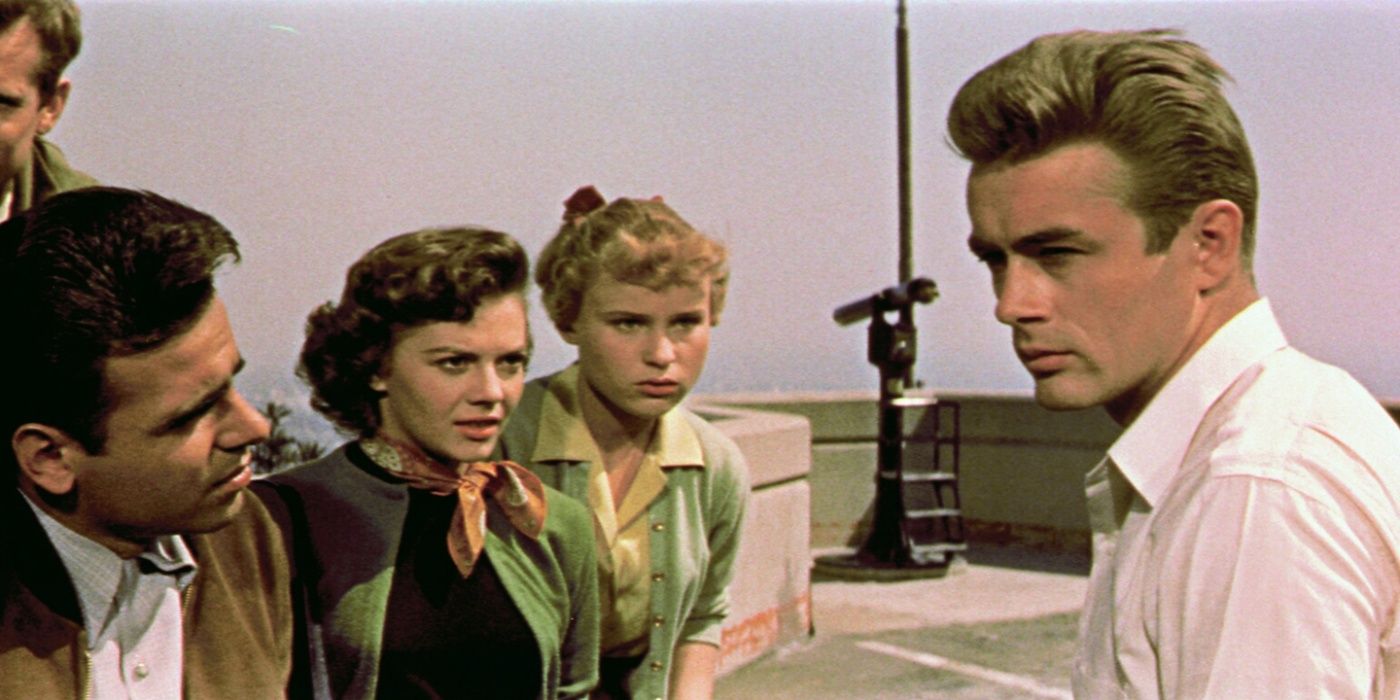 James Dean no observatório em Rebel Without a Cause