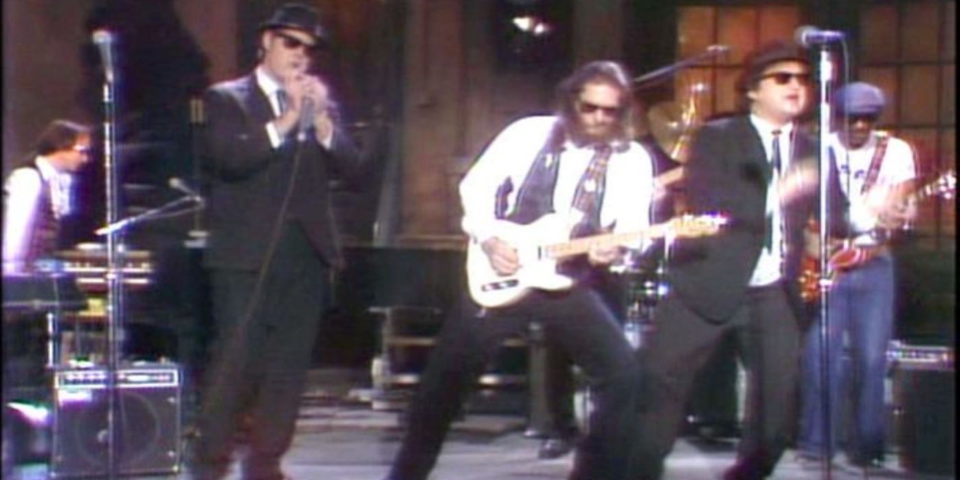 The original touring Blues Brothers playing on SNL