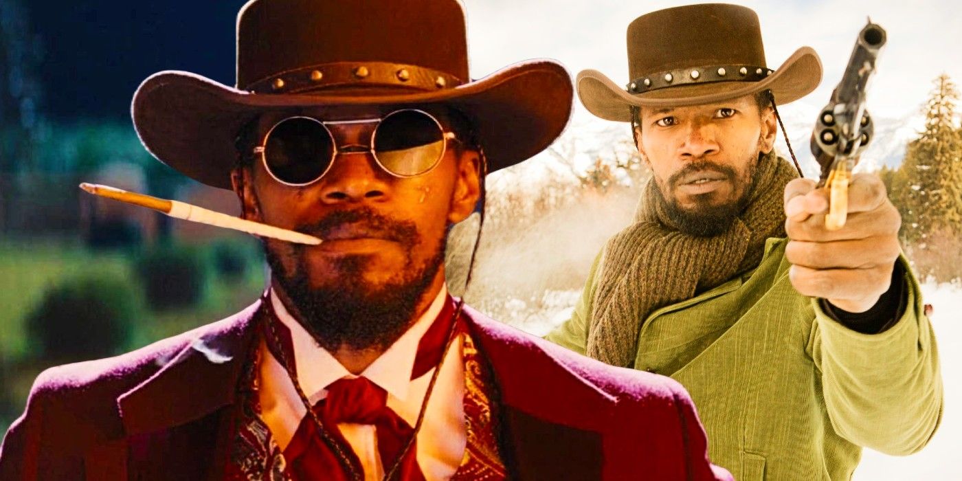 A collage of two images of Jamie Foxx as Django in Django Unchained - created by Stephen Barker