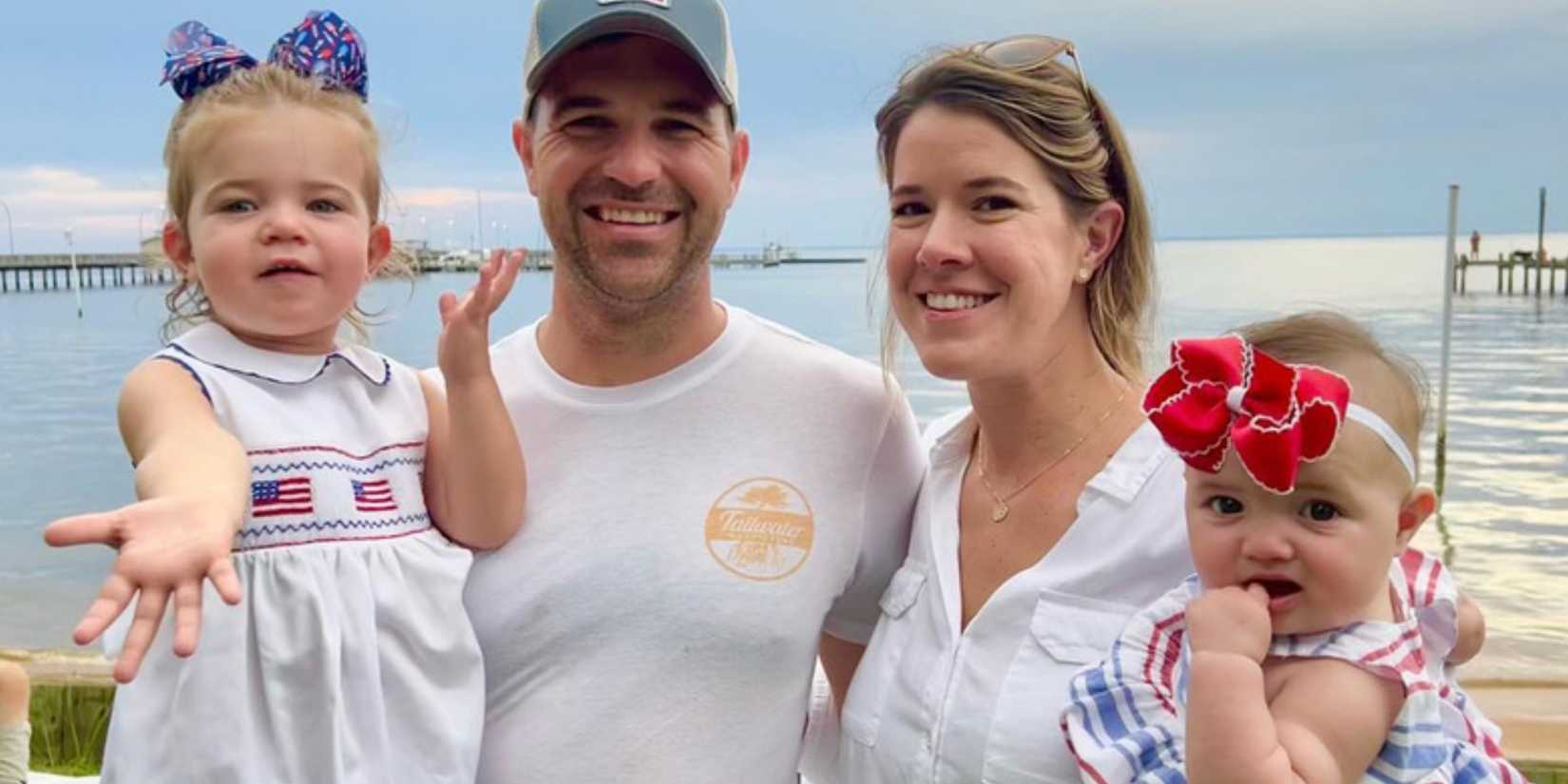 Below Deck season 1's Samantha Orme with her husband and kids.
