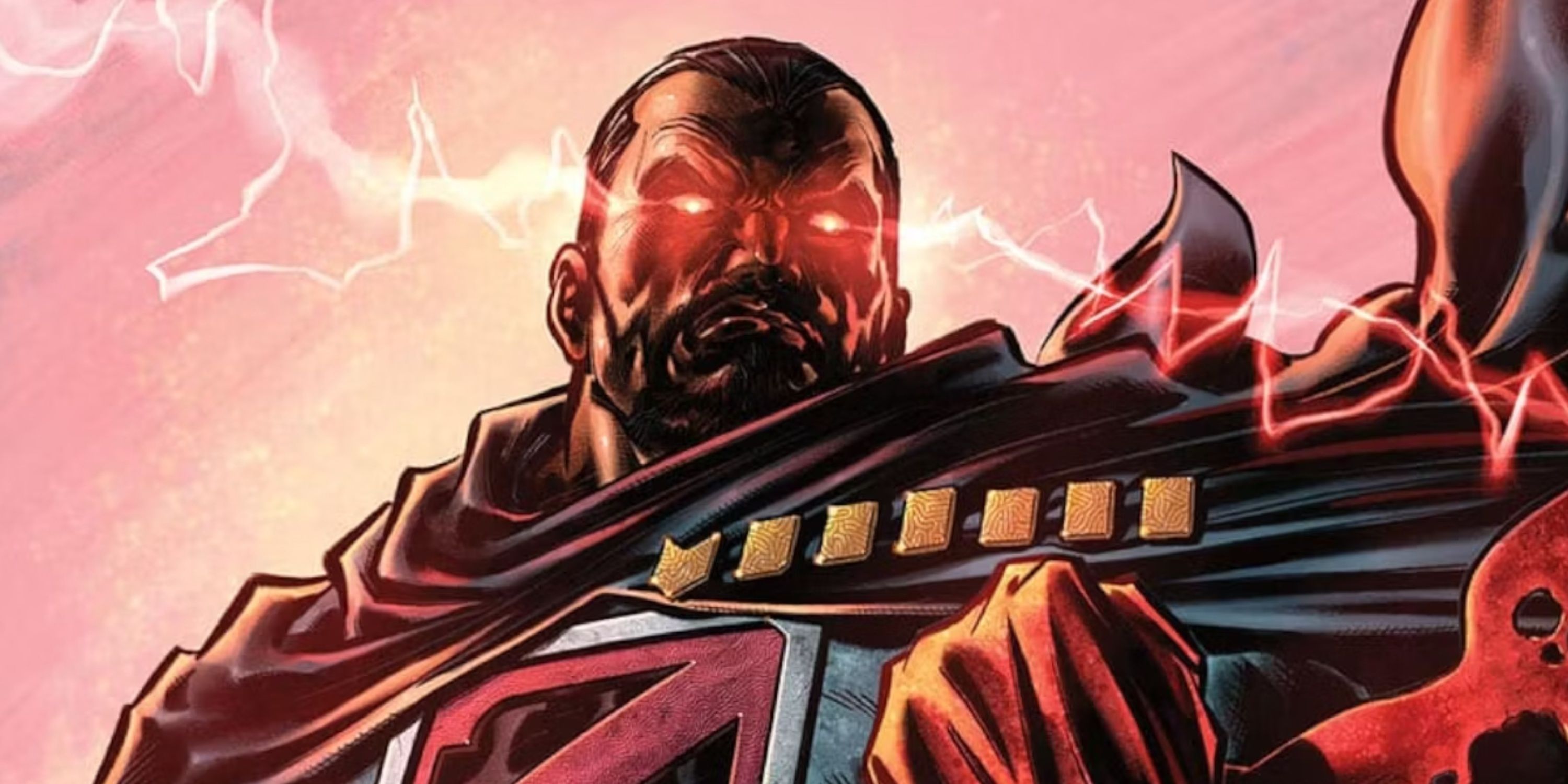 O vilão do Superman, General Zod, irradia lasers de seus olhos
