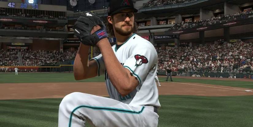 MLB The Show 24 pitcher winding up