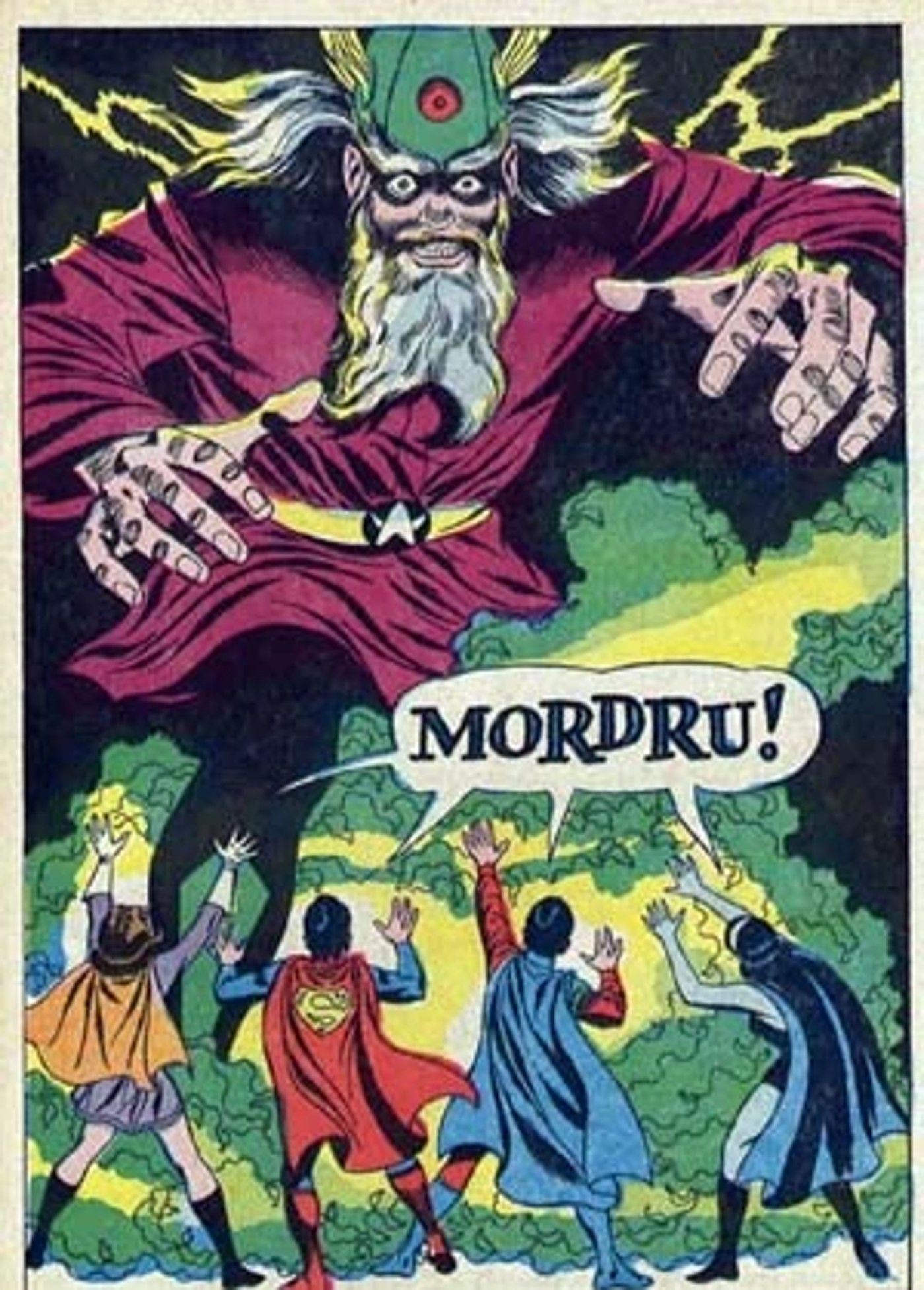 Image of the Legion of Super-Heroes confronting Mordru