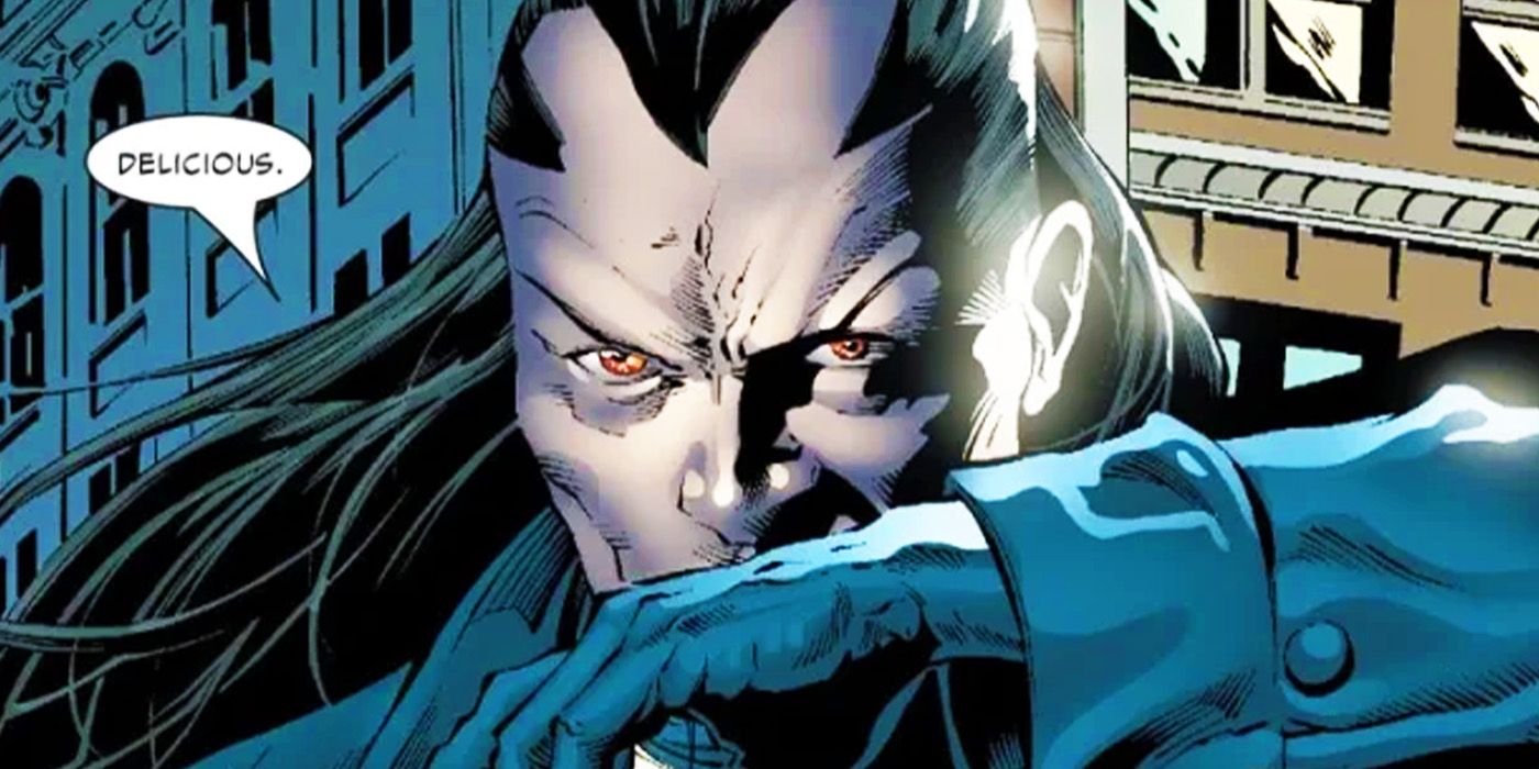 Morlun saying delicious in Marvel Comics