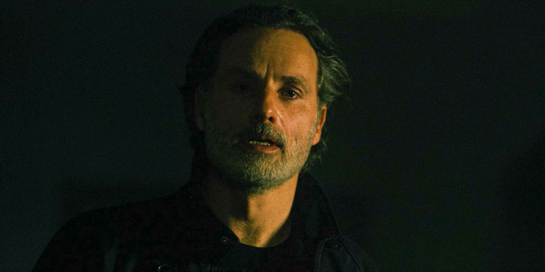 Rick Grimes dramatic shot in The Walking Dead: The Ones Who Live.