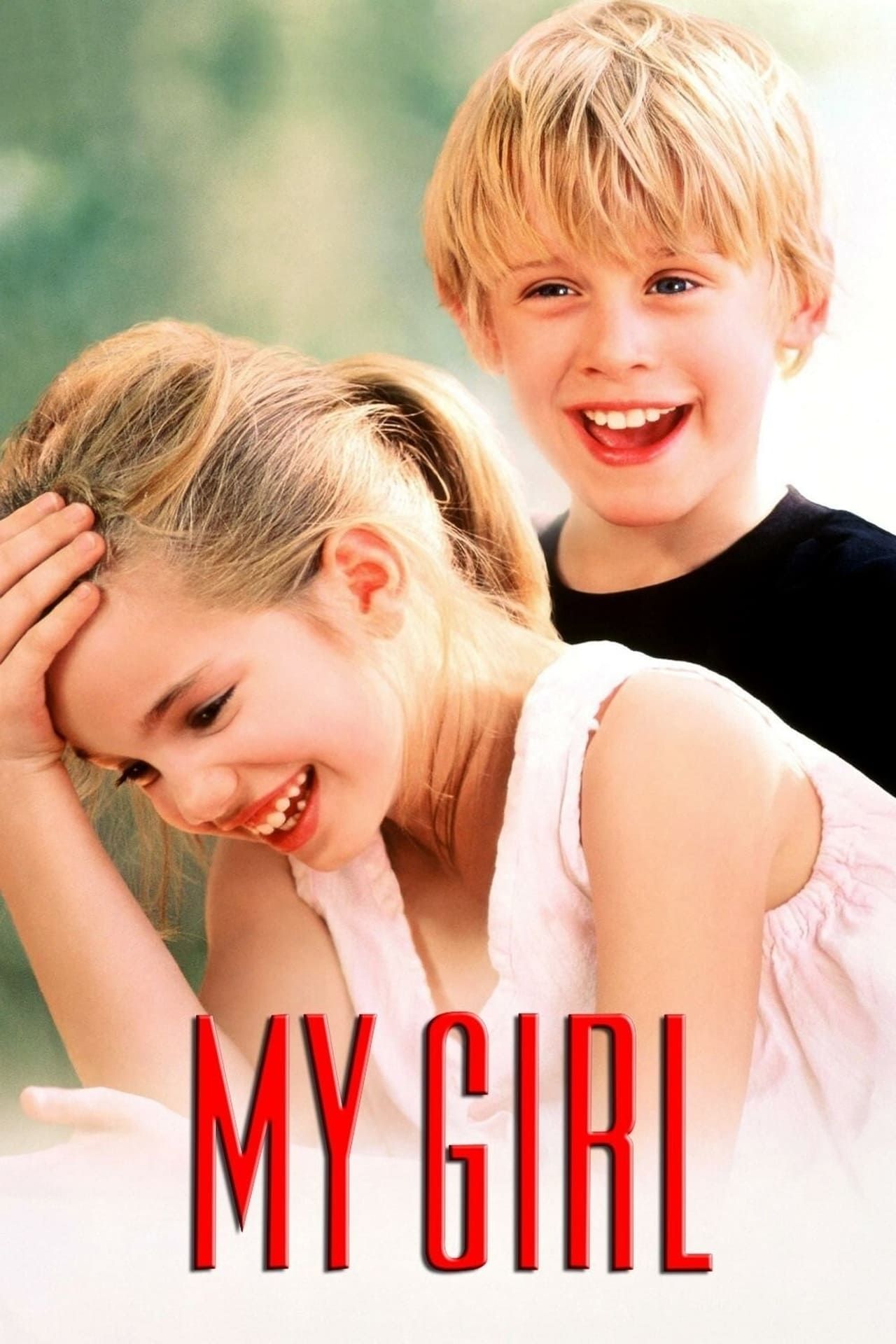 My Girl Movie Poster Showing Macaulay Culkin and Anna Chlumskhy as Thomas J. Sennett and Vada Sultenfuss