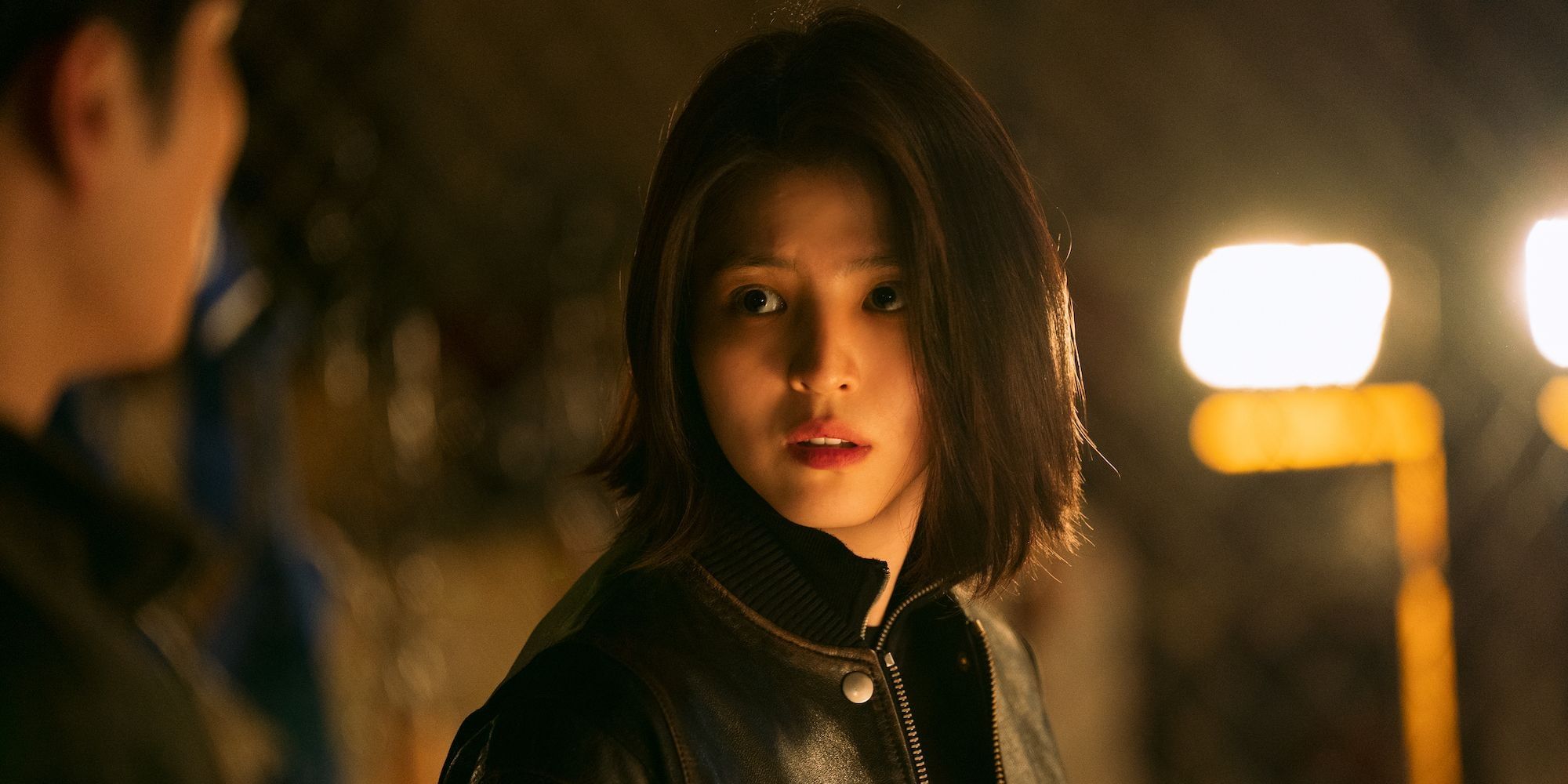 Han So-hee looking concerned in My Name 2021