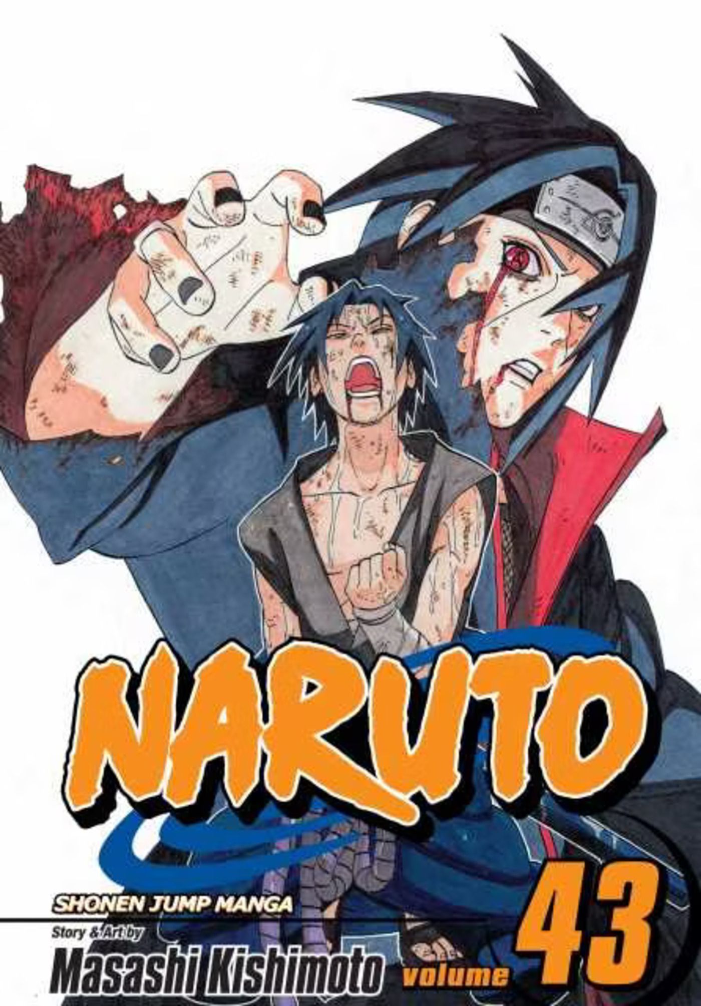 Naruto Voume 43 - Sasuke gritando com Itachi ao fundo