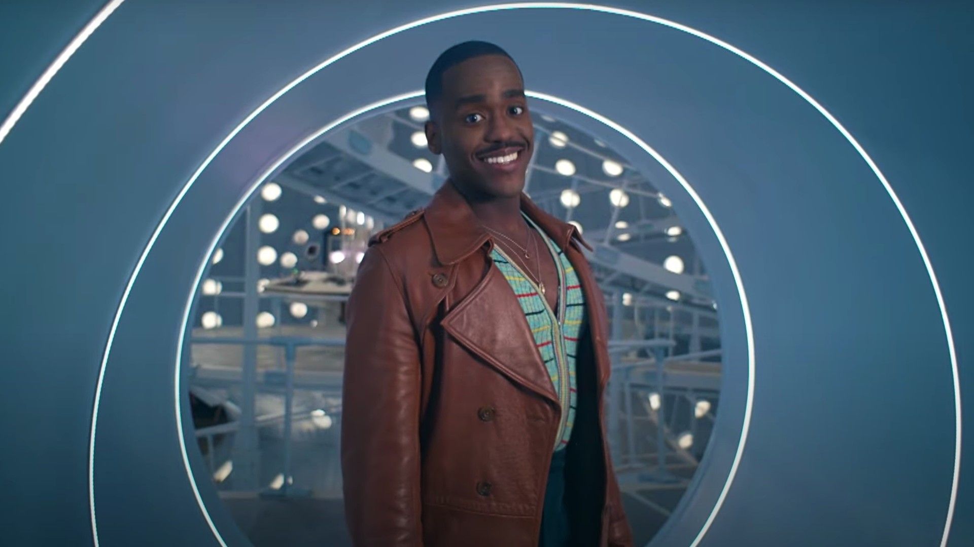 Ncuti Gatwa as the Fifteenth Doctor standing in the TARDIS in Doctor Who Season 14 trailer