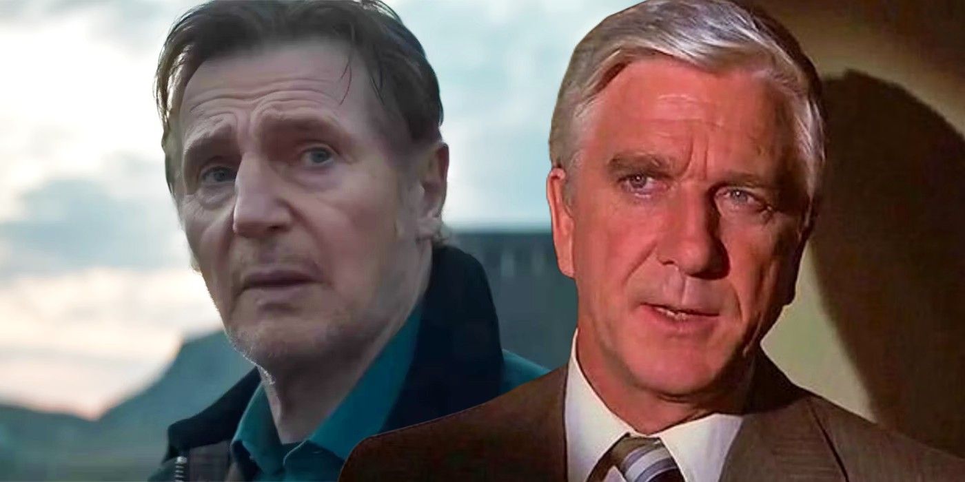 Liam Neeson in In the Land of Saints and Sinners and Leslie Nielsen in Airplane!