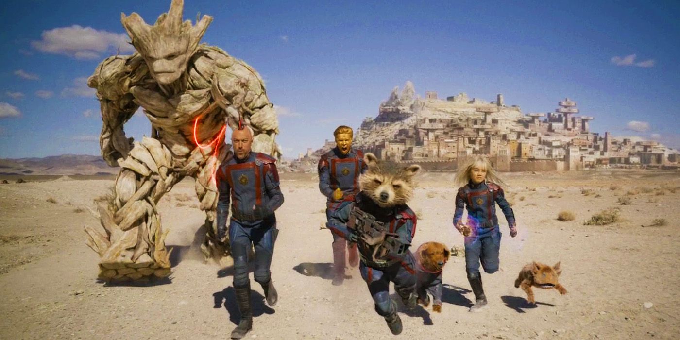 New Guardians of the Galaxy team at the end of 2023's Vol. 3