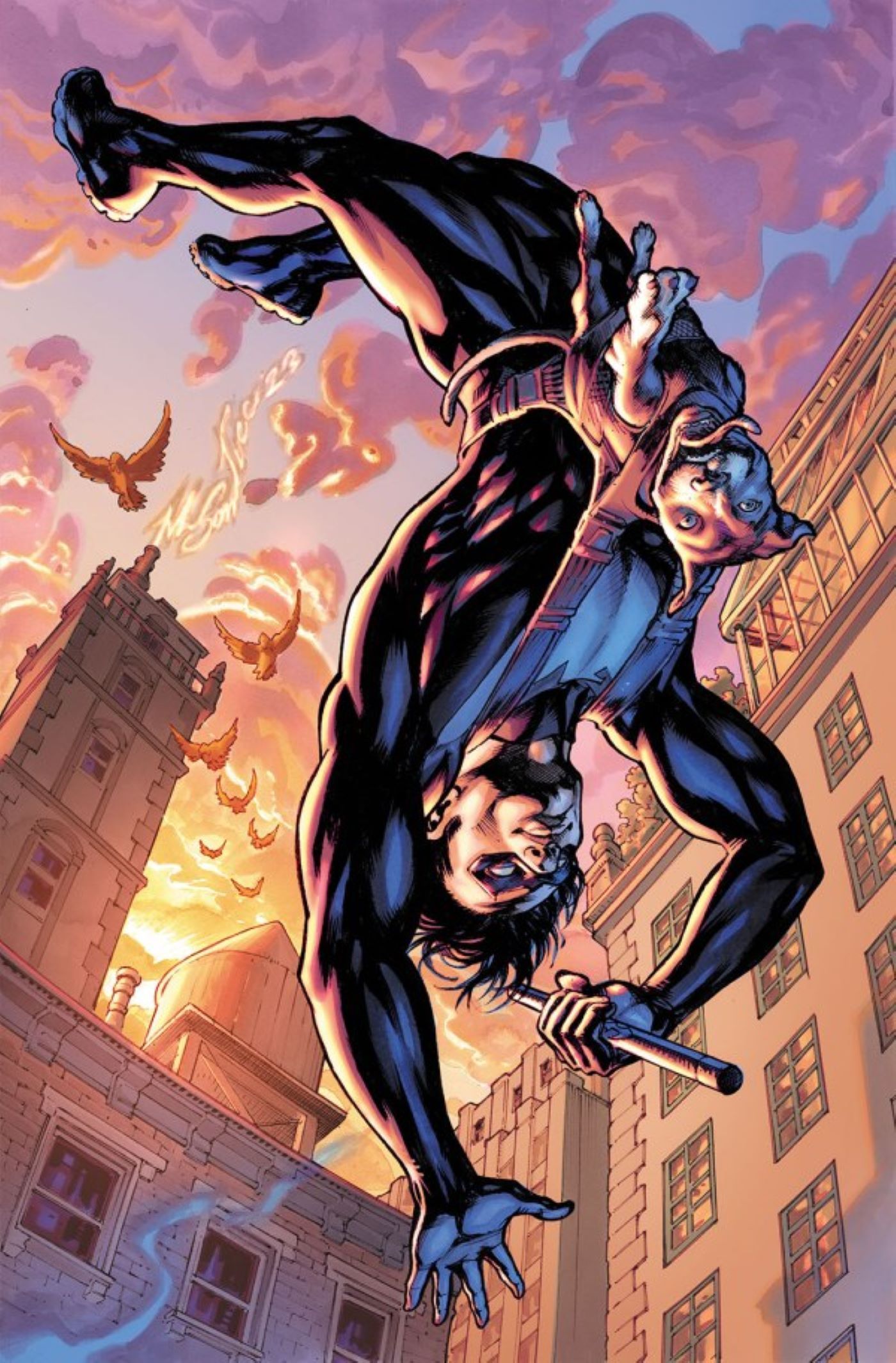 Nightwing #115  Bitewing aka Haley and Dick Grayson on patrol together