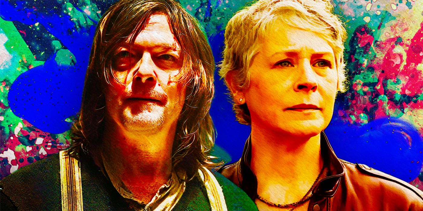 Norman Reedus as Daryl Dixon and Melissa McBride as Carol in The Walking Dead: Daryl Dixon