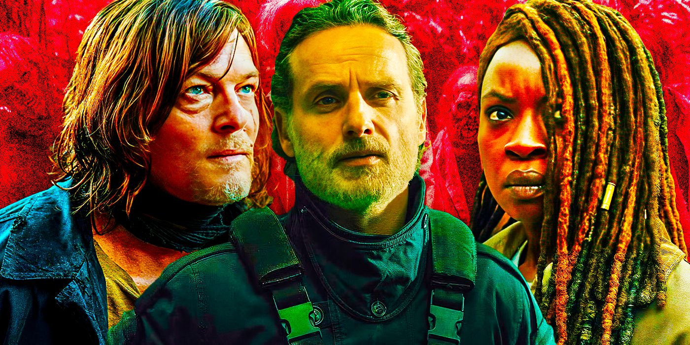(Norman-Reedus-as-Daryl-Dixon)-&-(Andrew-Lincoln-as-Rick-Grimes)-&-(Danai-Gurira-as-Michonne-Hawthorne)-from-The-Walking-Dead-Franchis