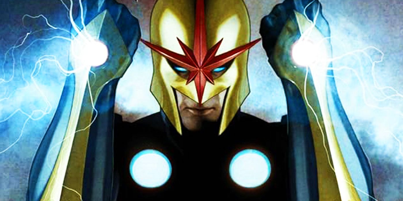 Nova showing his power in Marvel Comics