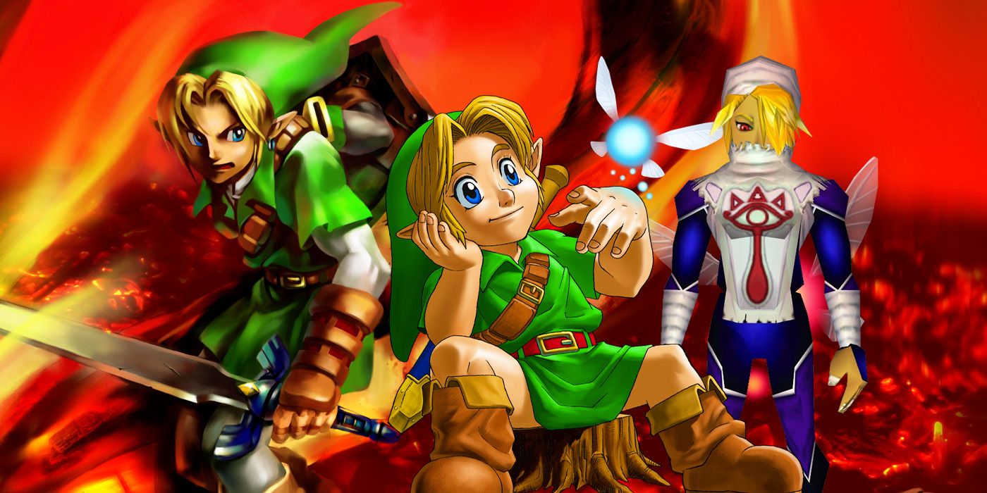 Ocarina of Time's Adult Link, Child Link, and Sheik.