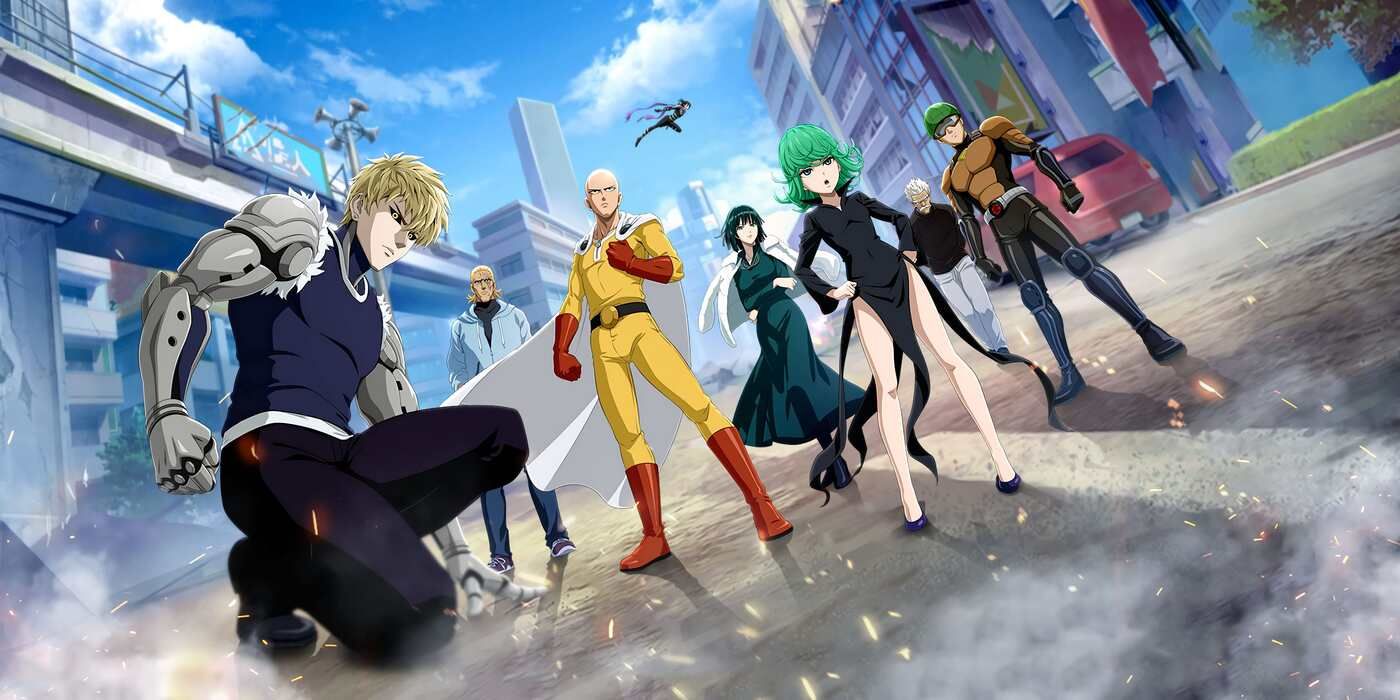 One Punch Man heroes posing, ready to fight off incoming threats