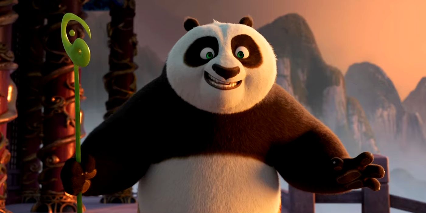 Po Looking Eager in Kung Fu Panda 4