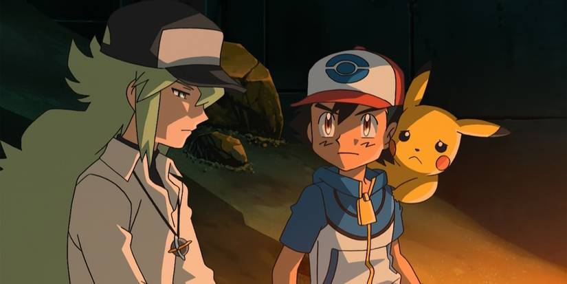 Pokemon: Ash and N, seated in a cave, discuss their philosophies toward Pokemon.