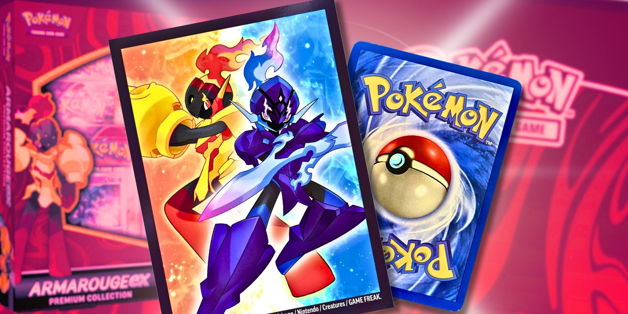 Armarouge and Ceruledge on a Pokémon card.