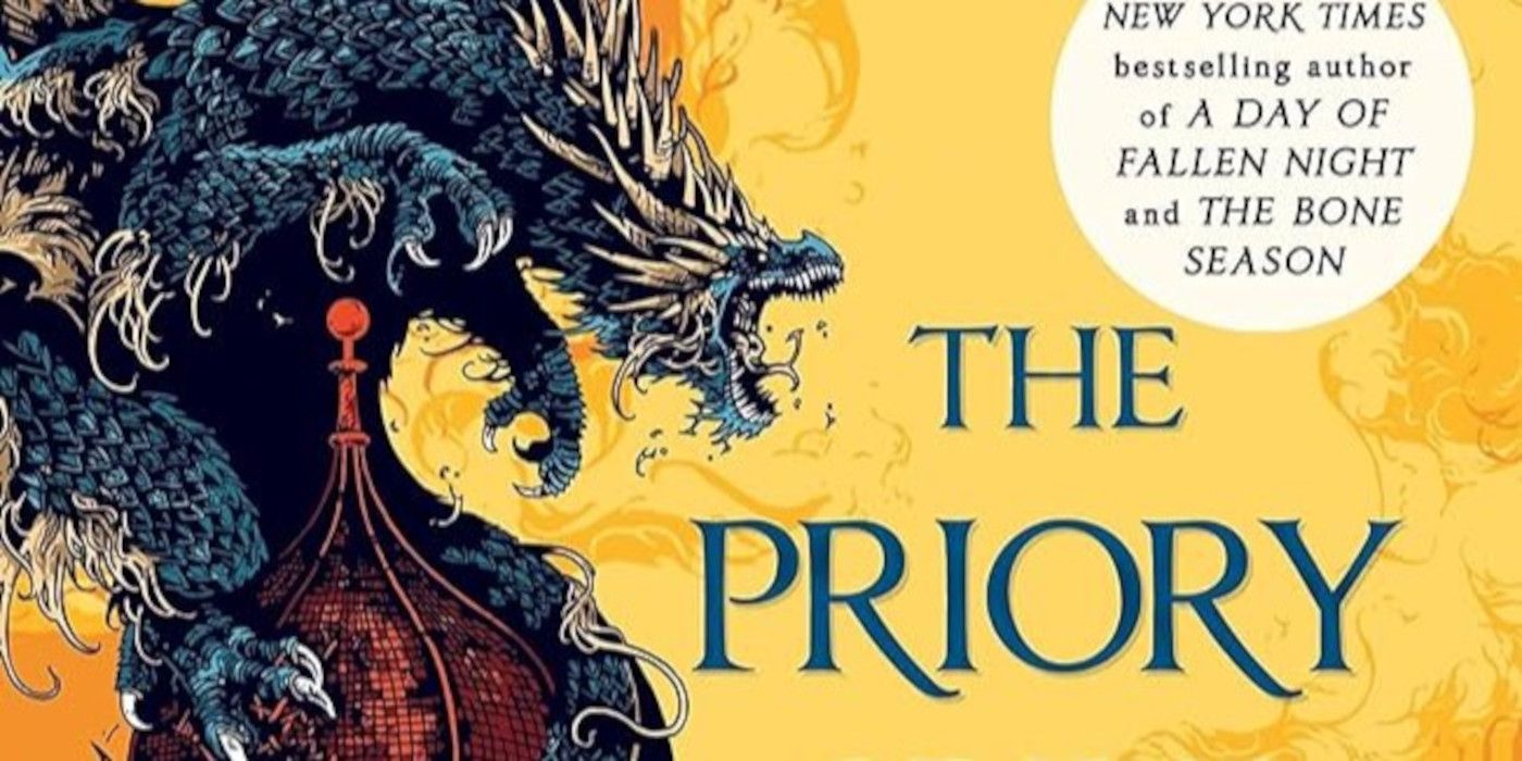 Priory of the Orange Tree cover with a blue dragon on it