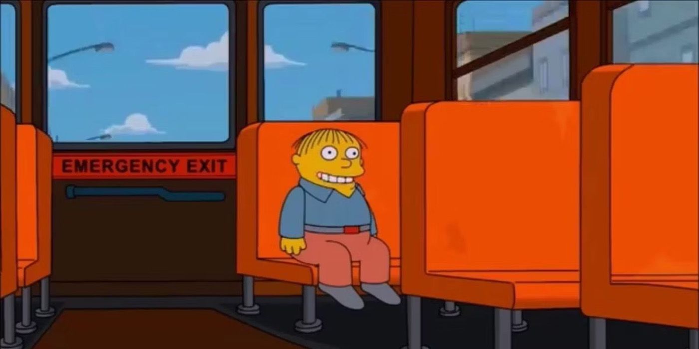Ralph Wiggum on a bus on The Simpsons