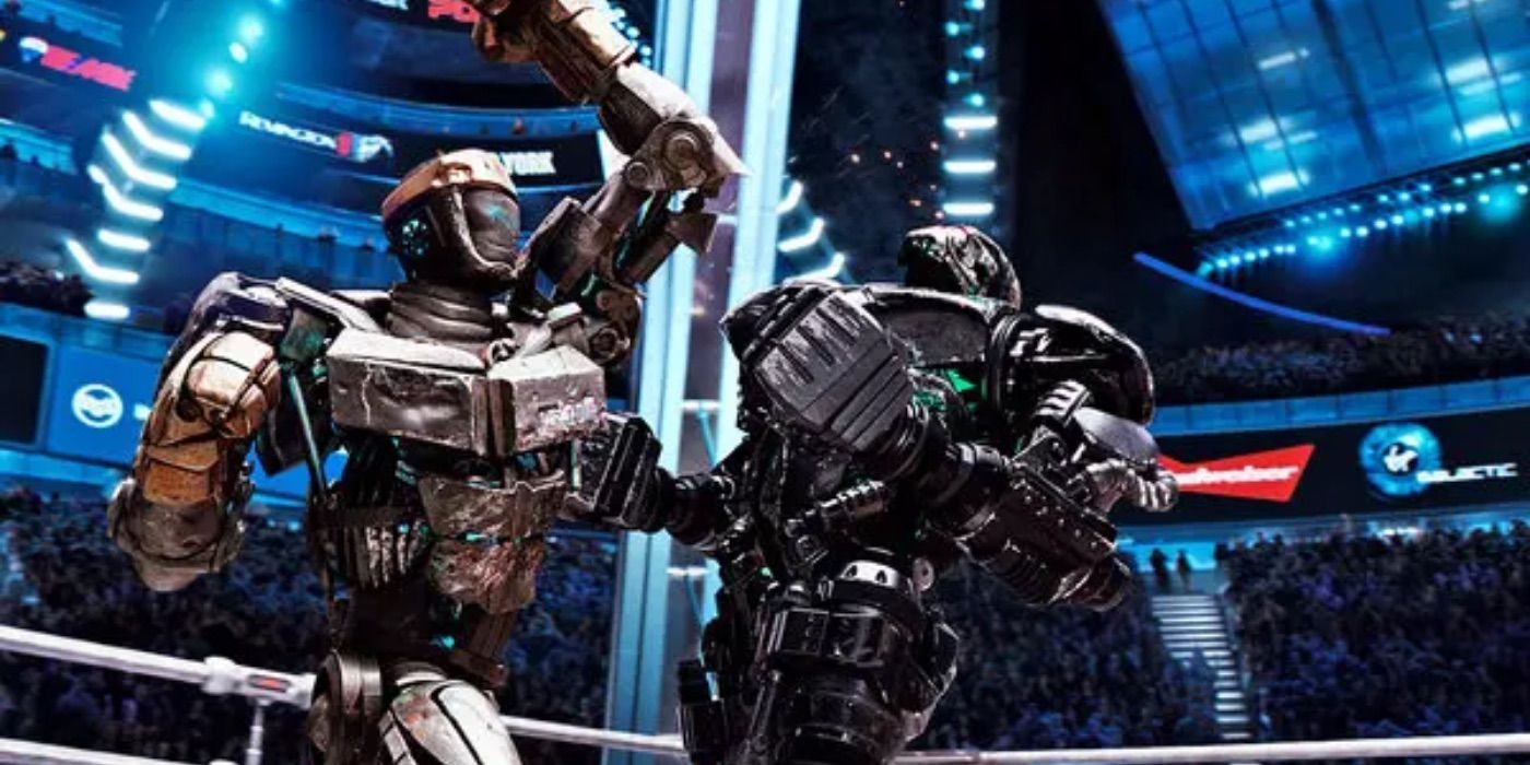 Robot knocks out his opponent in Real Steel