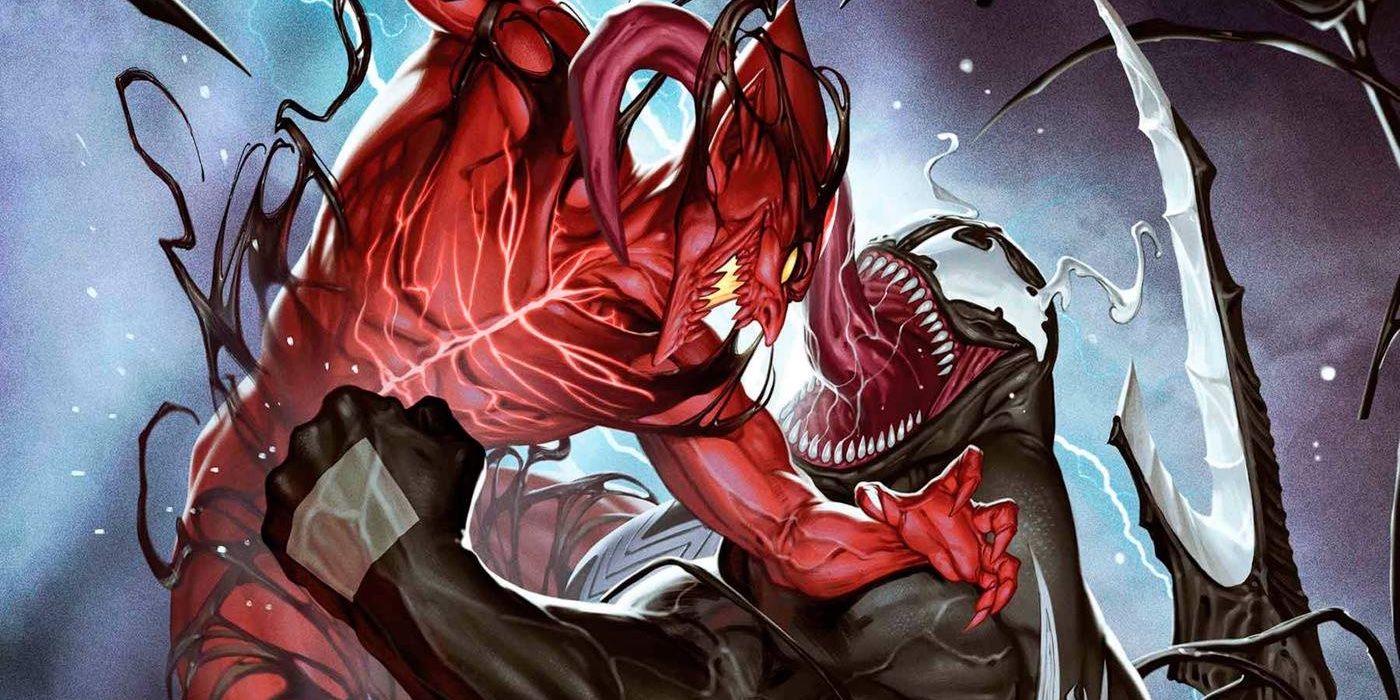 Red Goblin battles Venom