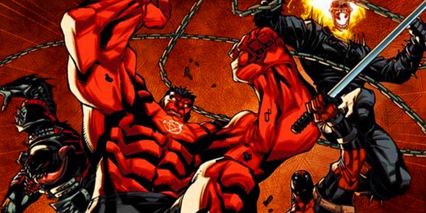 Red Hulk, Ghost Rider and co. on the Thunderbolts team in Marvel Comics